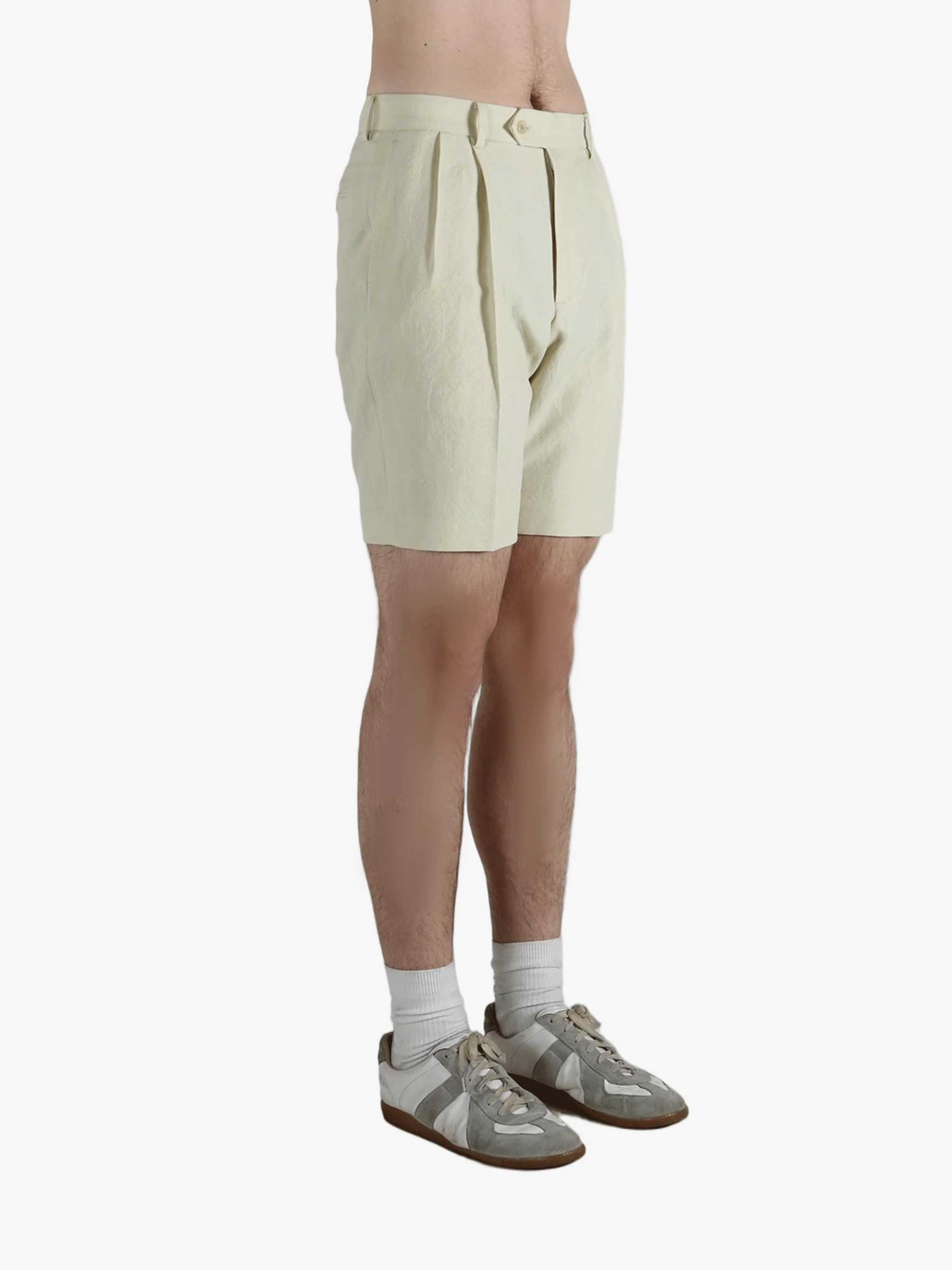 AURALEE - Men Wool Cotton Linen Ox Shorts - Image 2