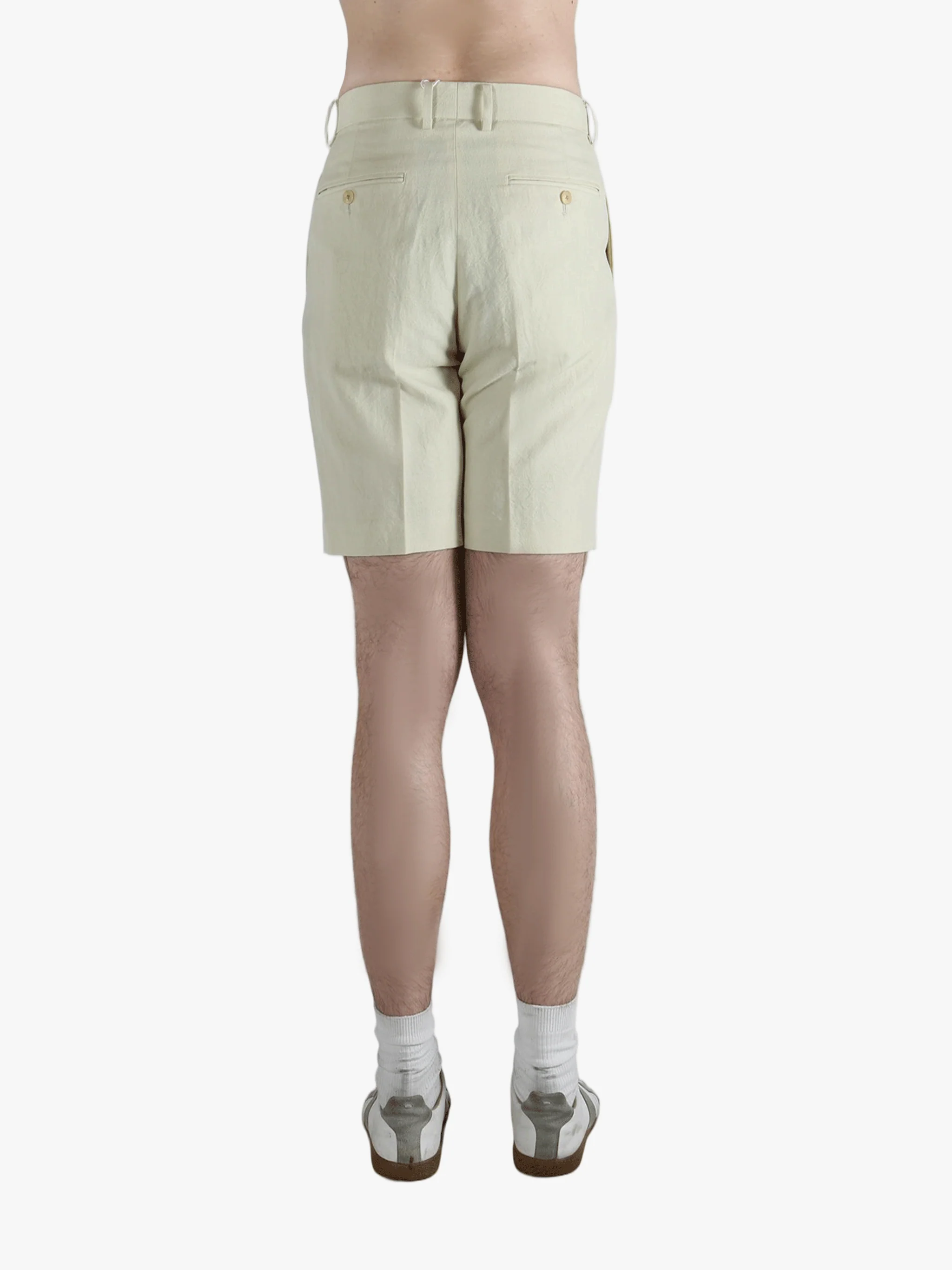 AURALEE - Men Wool Cotton Linen Ox Shorts - Image 3