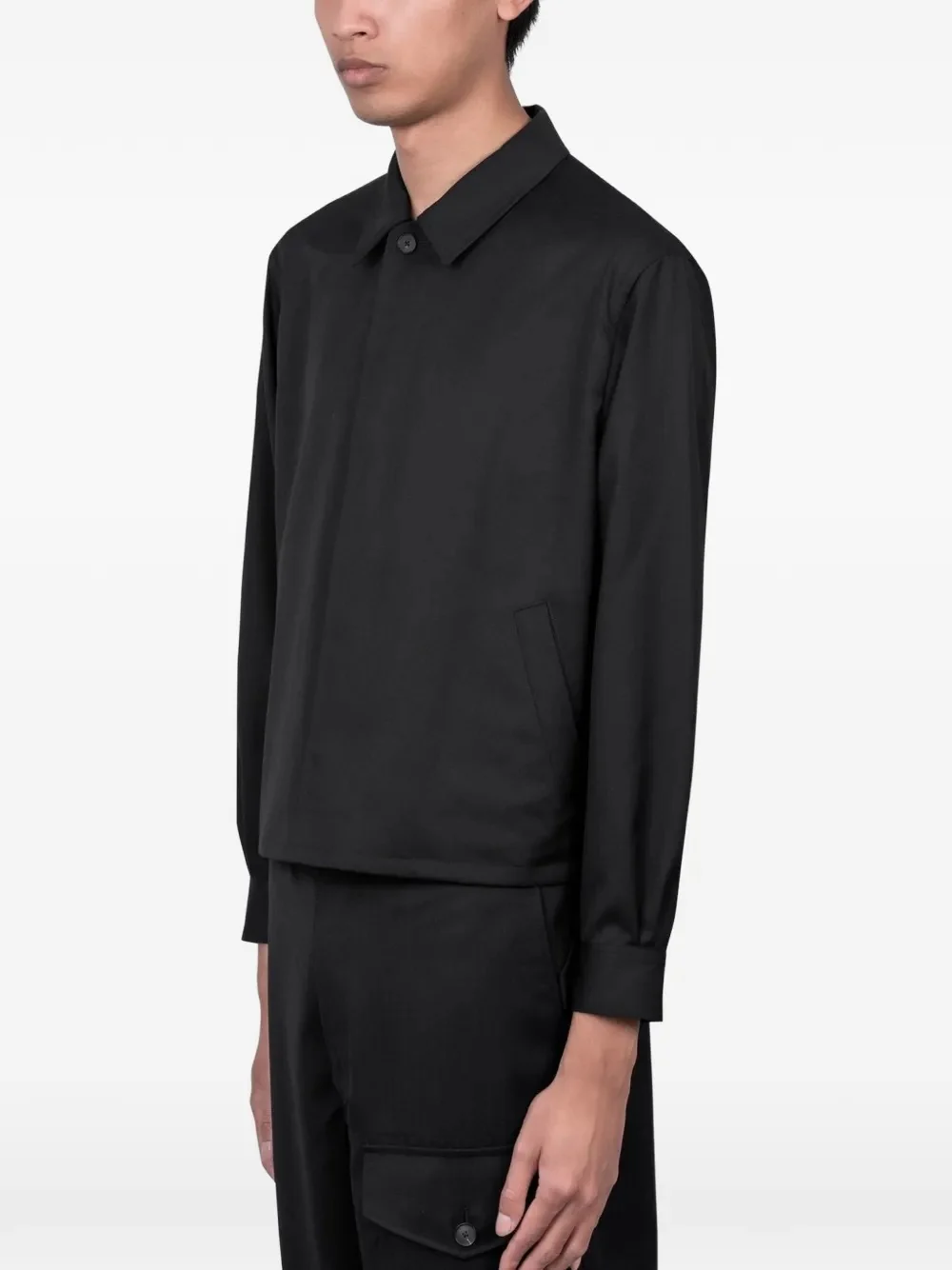 AURALEE - Men Wool Herringbone Blouson - Image 2
