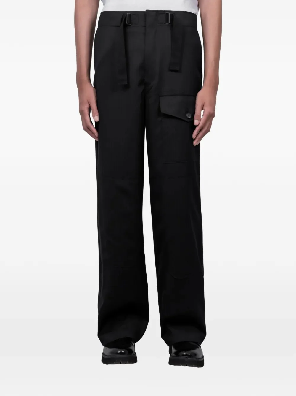 AURALEE - Men Wool Herringbone Cargo Pants