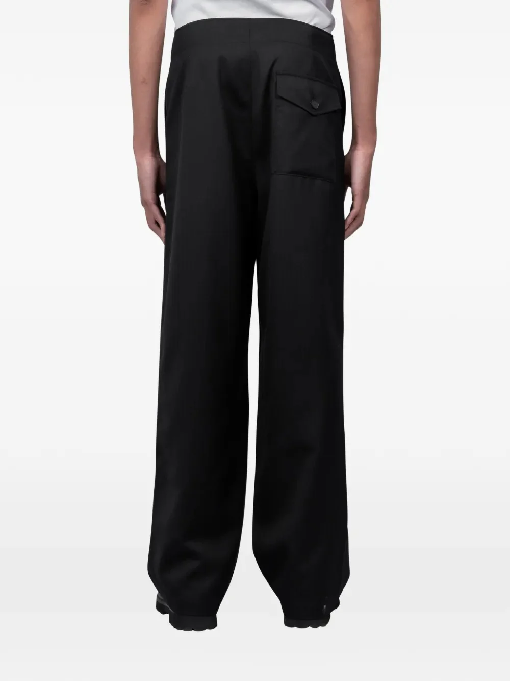 AURALEE - Men Wool Herringbone Cargo Pants - Image 3