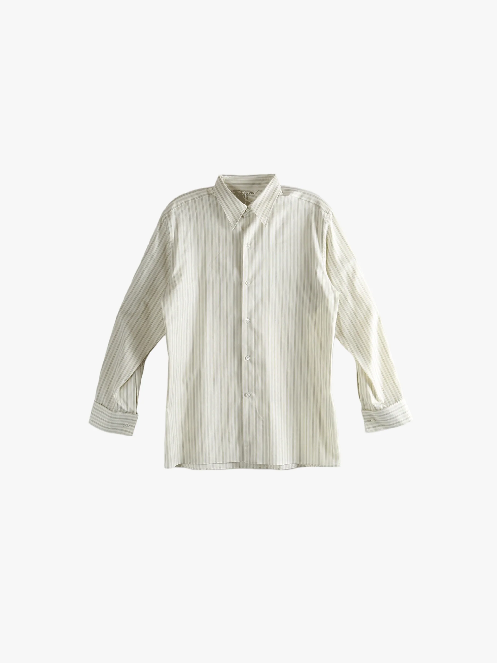 AURALEE - Women Cotton Silk Stripe Double-Cuff Shirt - Image 4