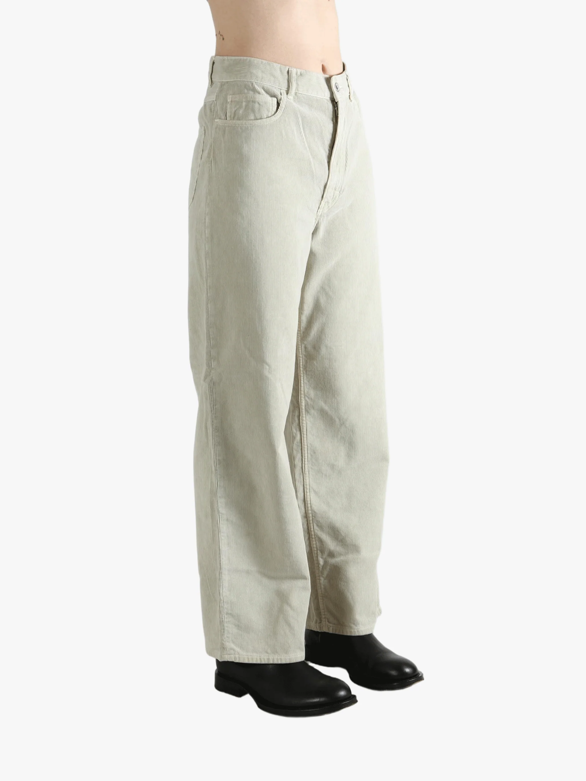 AURALEE - Women Garment-Dyed Finx Corduroy 5P Wide Pants - Image 2