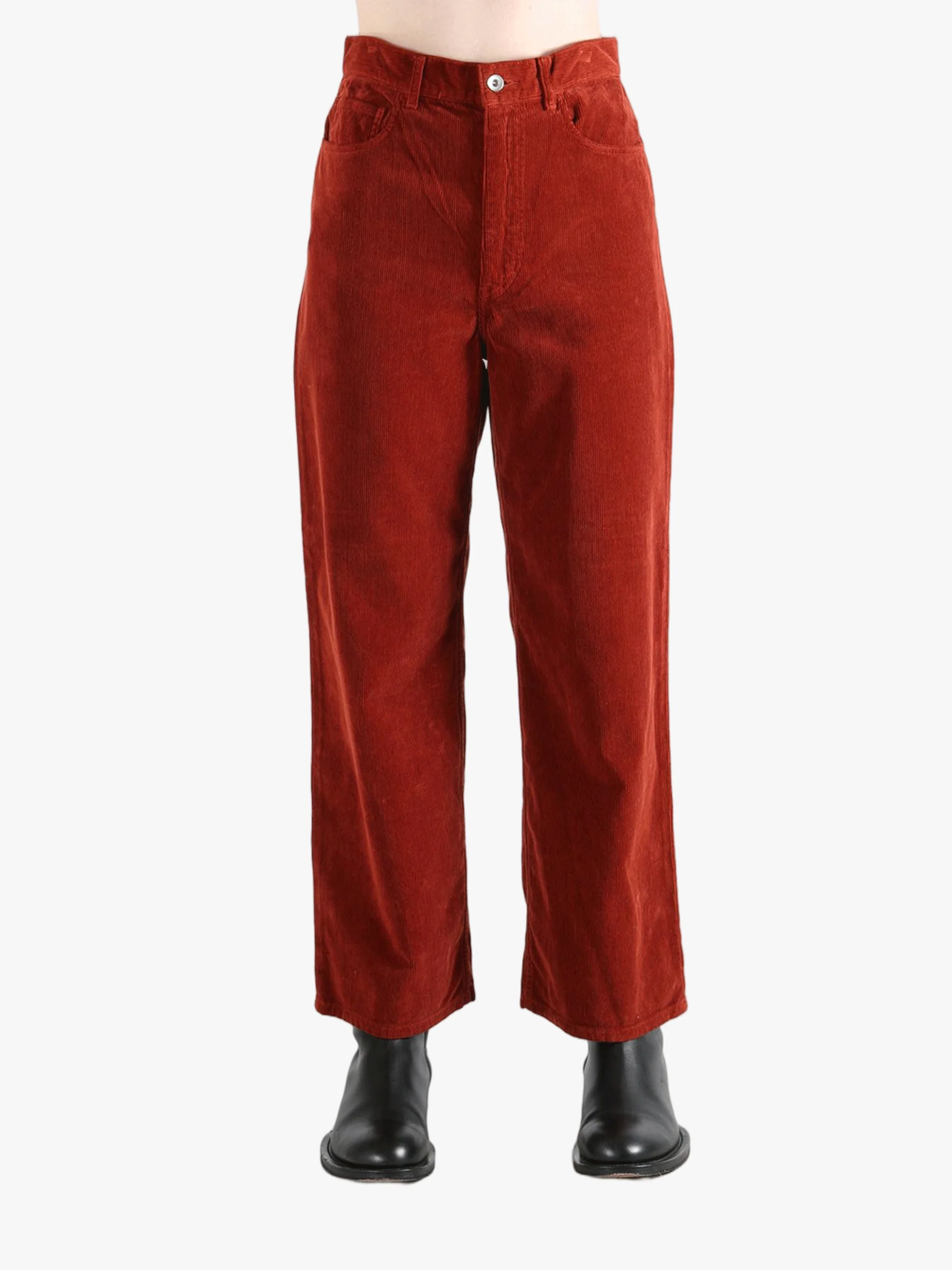 AURALEE - Women Garment-Dyed Finx Corduroy 5P Wide Pants