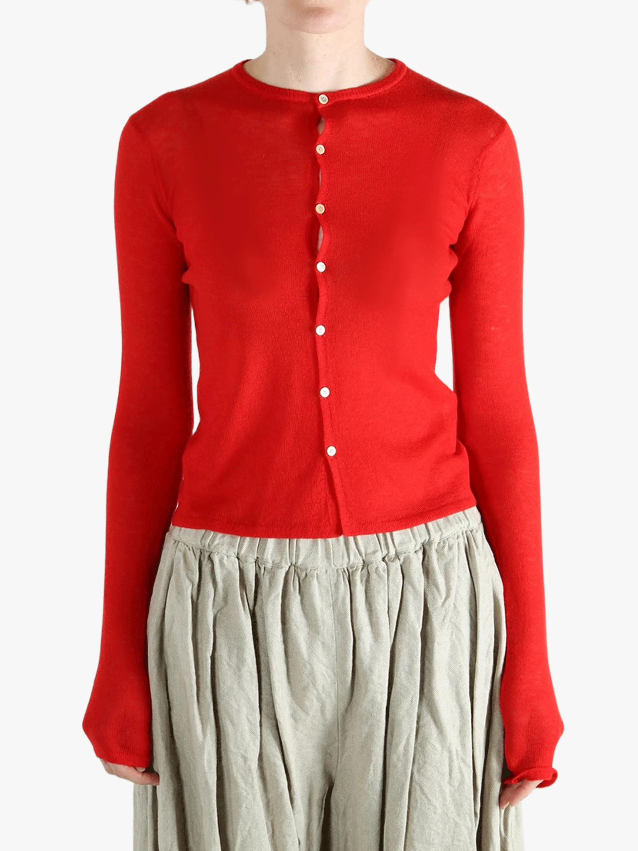 AURALEE - Women Sheer Cashmere Knit Cardigan