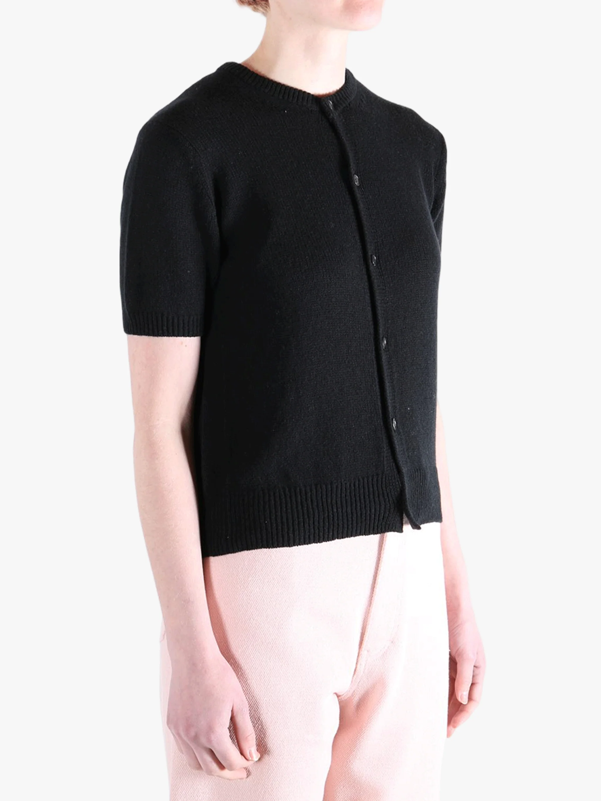 AURALEE - Women Summer Cashmere Knit Half Sleeved Cardigan - Image 2