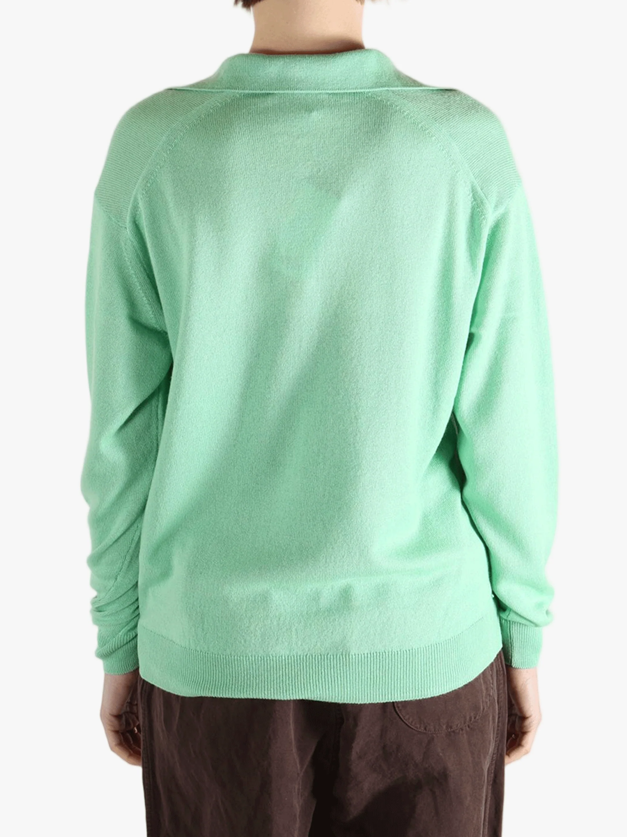 AURALEE - Women Super Fine Cashmere Silk Knit Skipper Polo - Image 3