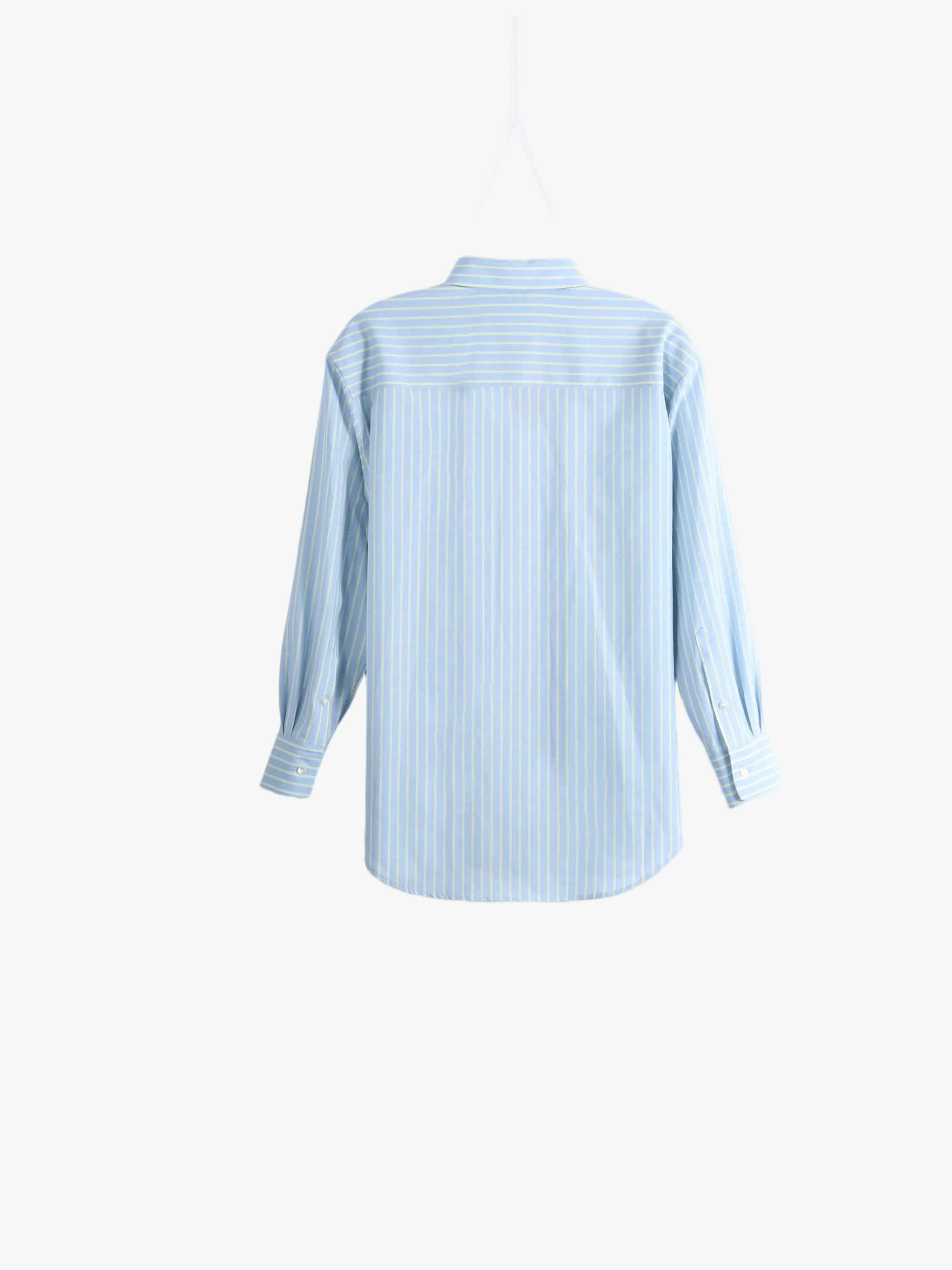AURALEE - Women Super Fine Wool Stripe Shirt - Image 5