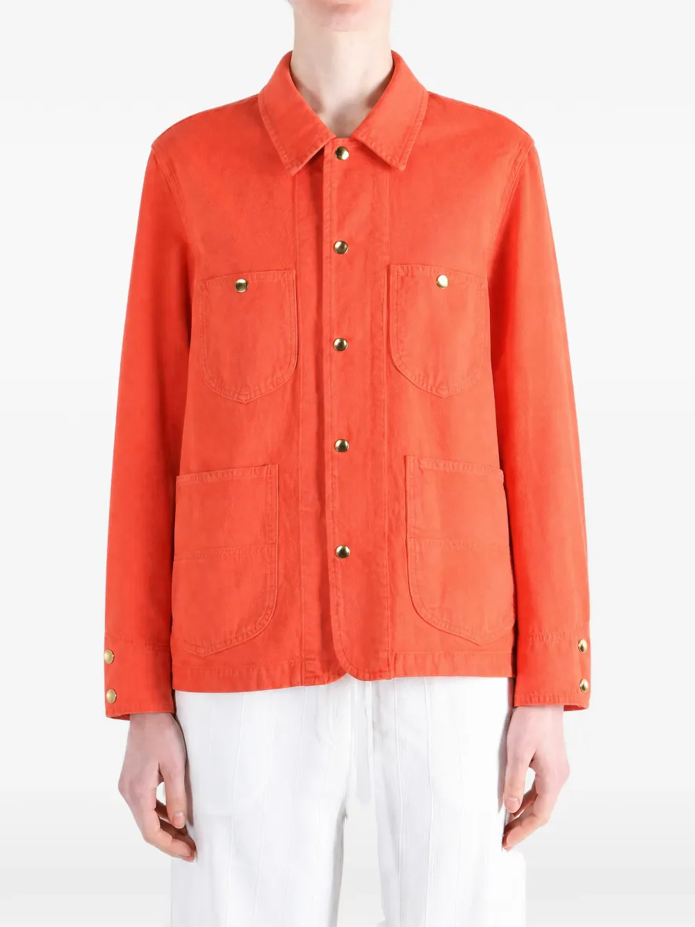 AURALEE - Women Wool Cotton Linen Ox Work Jacket