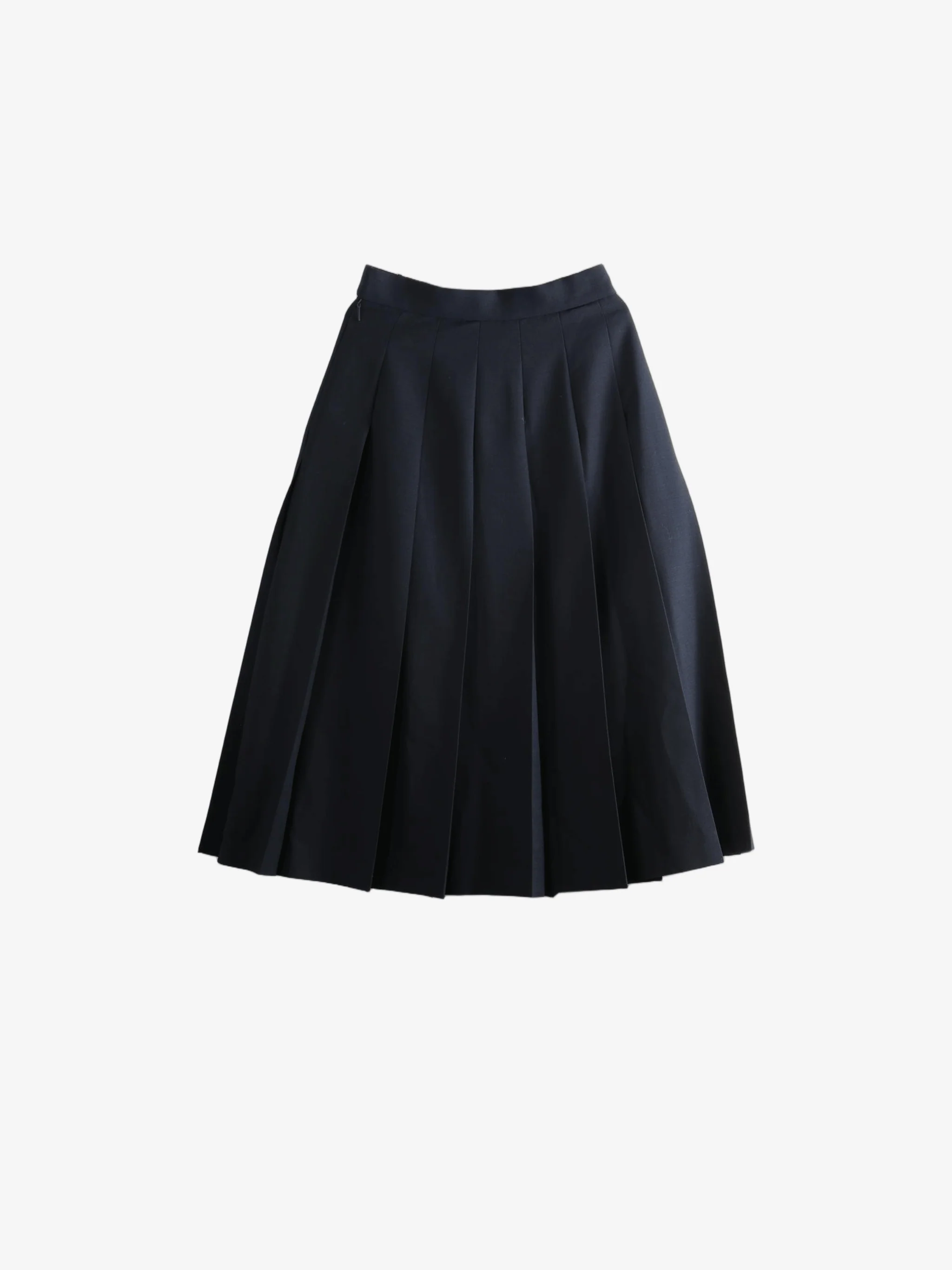 AURALEE - Women Wool Kid Mohair Hopsack Pleated Skirt - Image 5