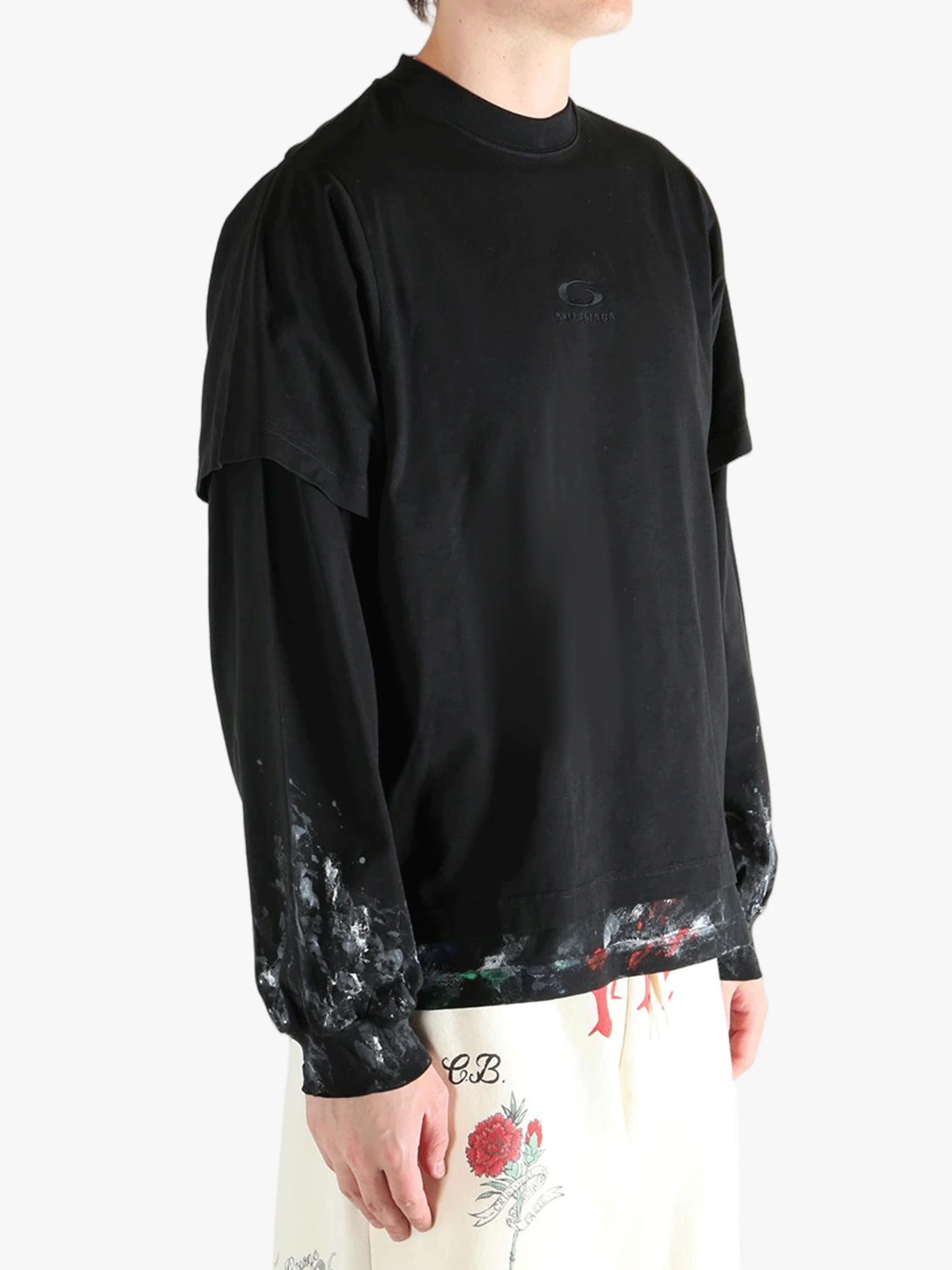 BALENCIAGA - Men Hybrid Double T-Shirt - Image 2