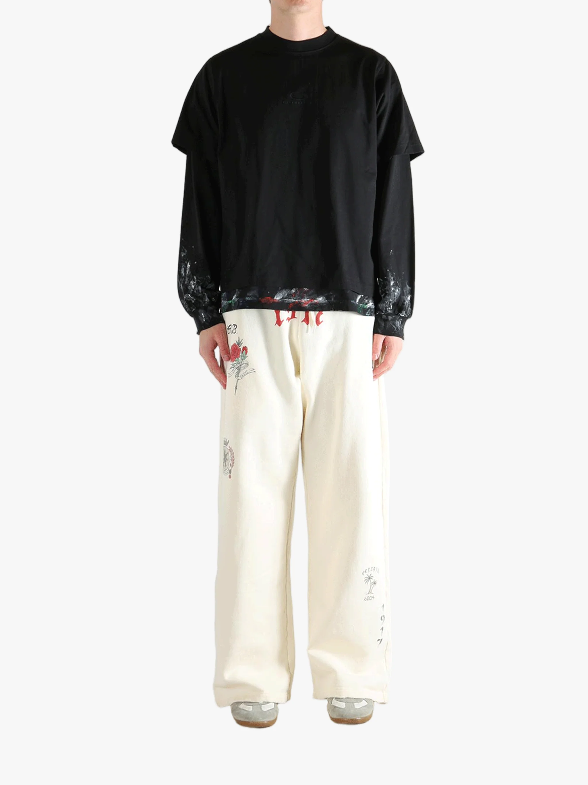 BALENCIAGA - Men Hybrid Double T-Shirt - Image 4