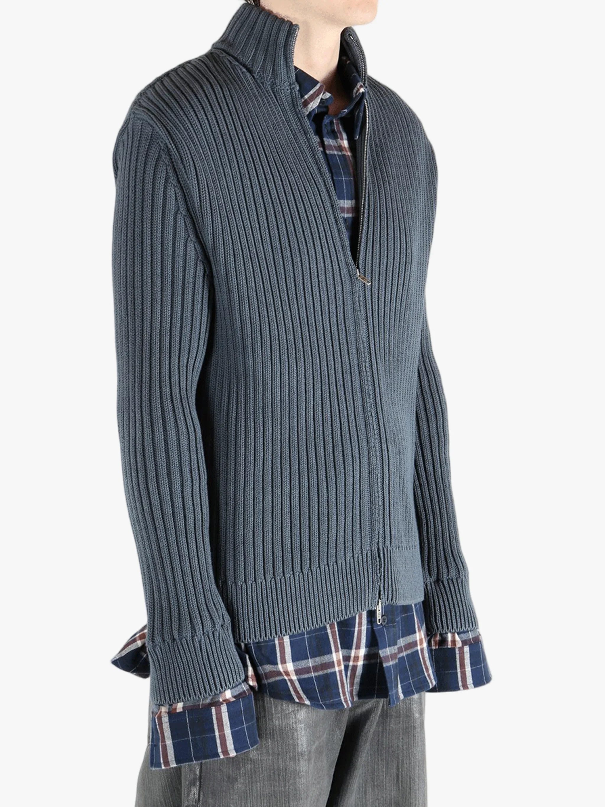 BALENCIAGA - Men Layered Zip Sweater - Image 2