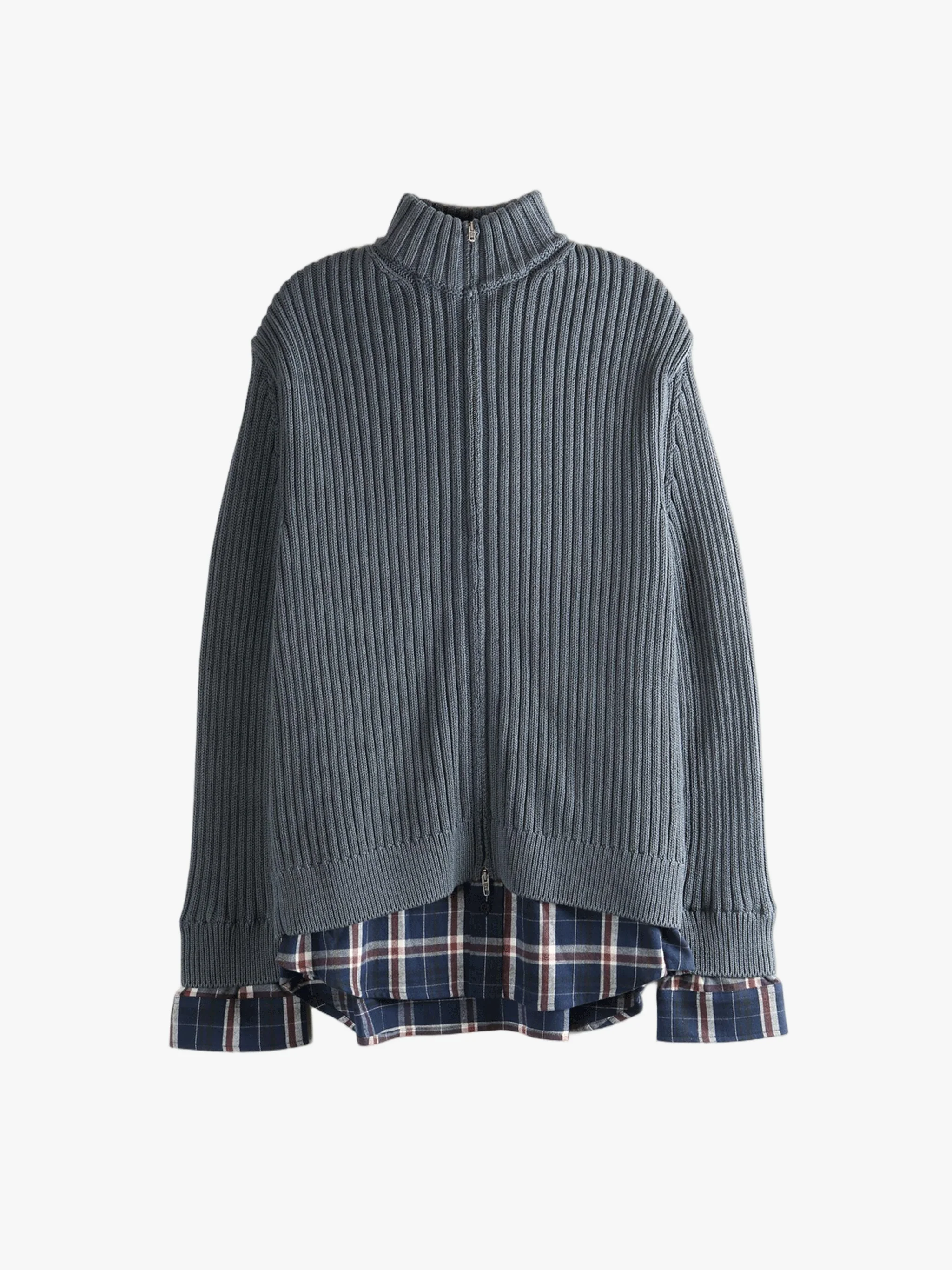 BALENCIAGA - Men Layered Zip Sweater - Image 5