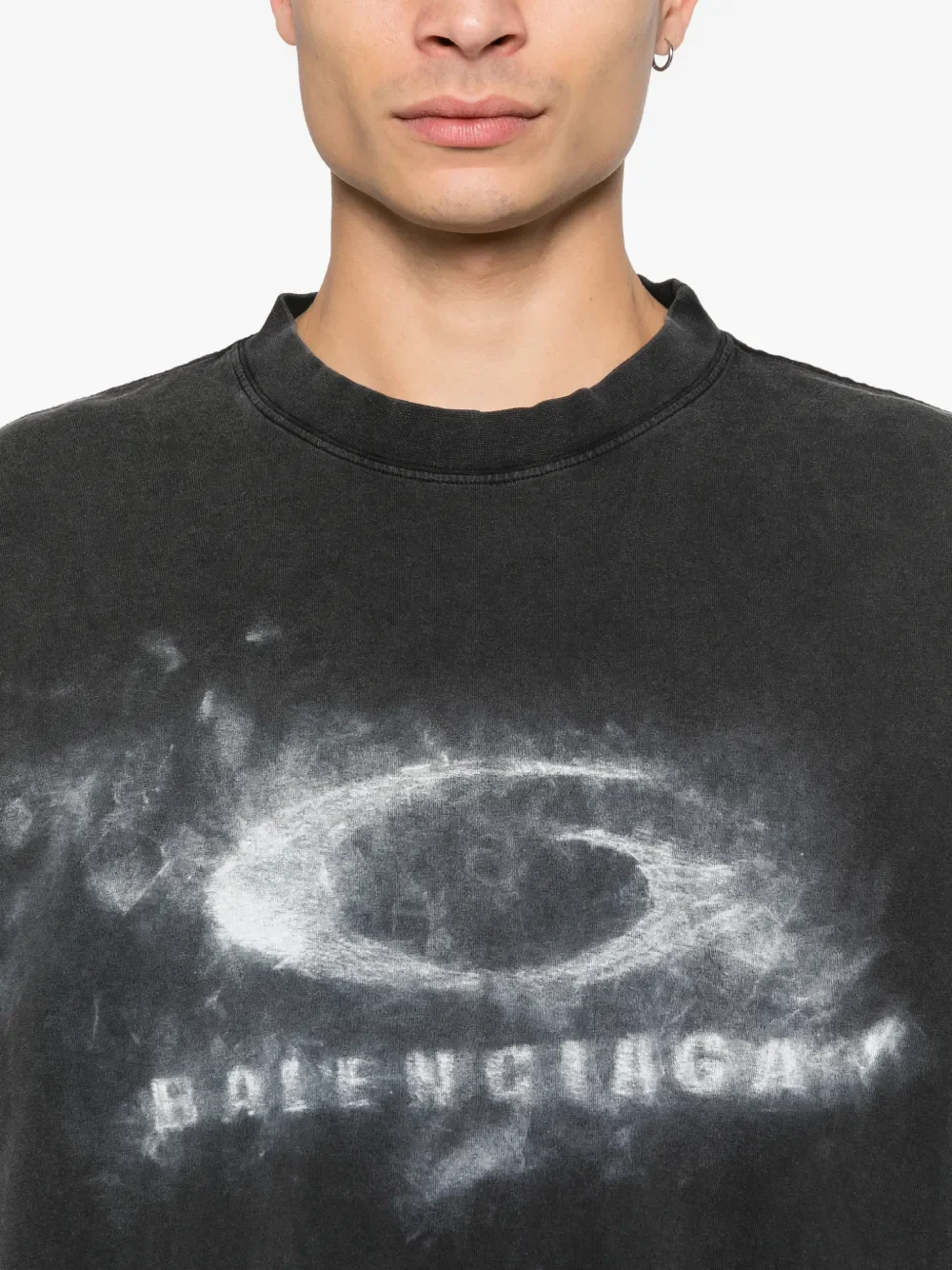 BALENCIAGA - Men Medium Fit T-Shirt - Image 4