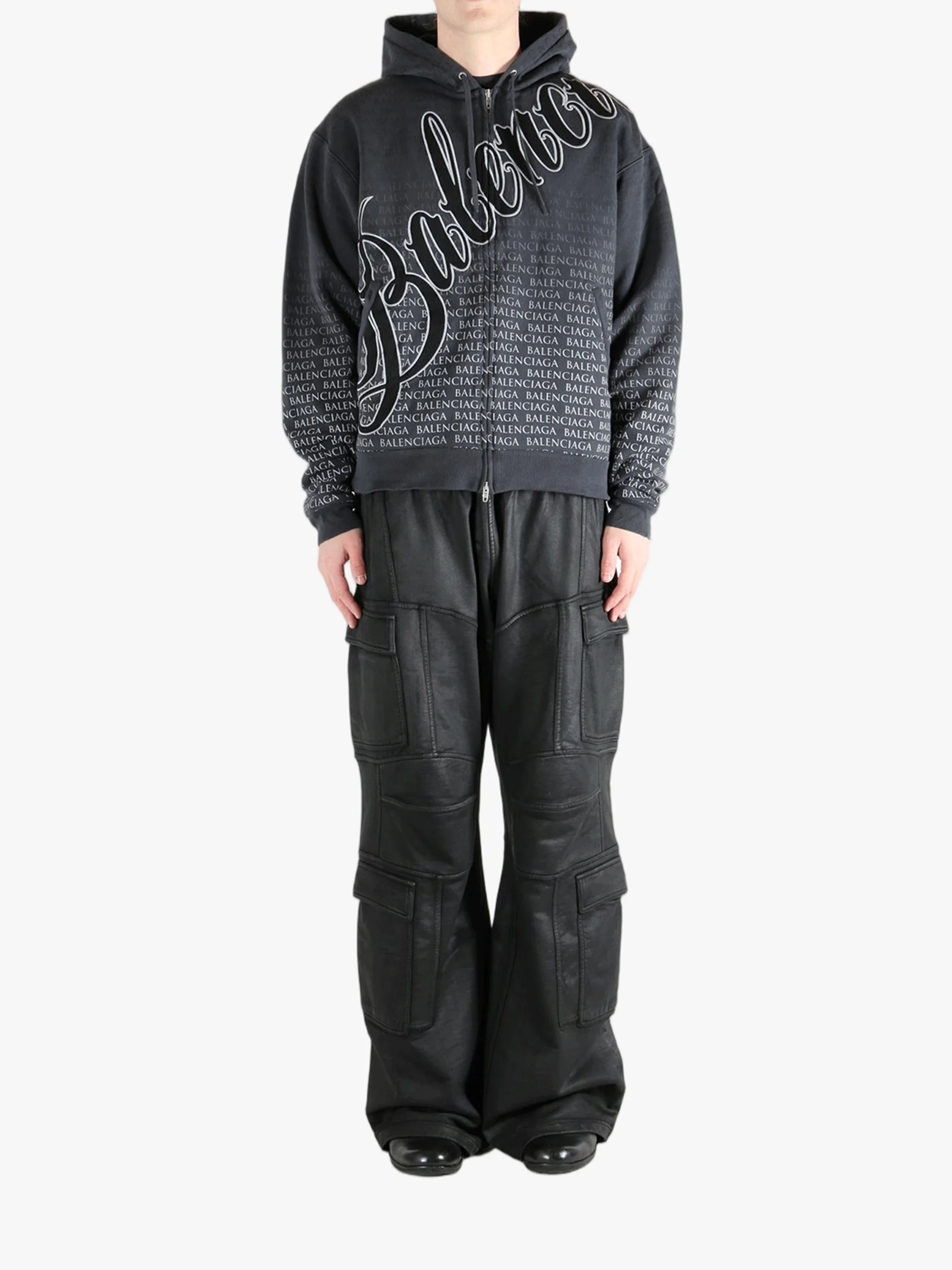 BALENCIAGA - Men Over Zip-Up Hoodie - Image 4