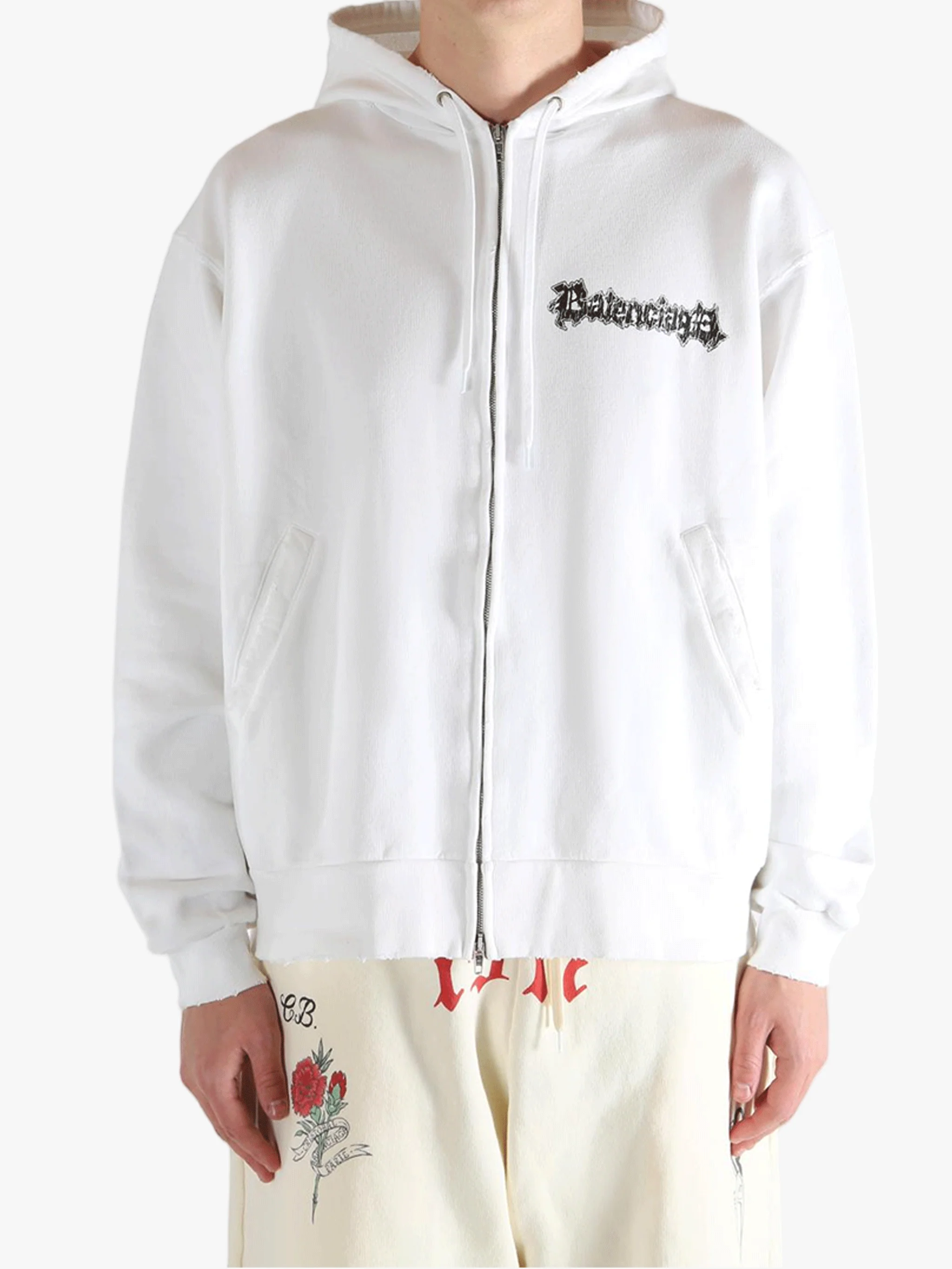 BALENCIAGA - Men Oversized Zip-Up Hoodie