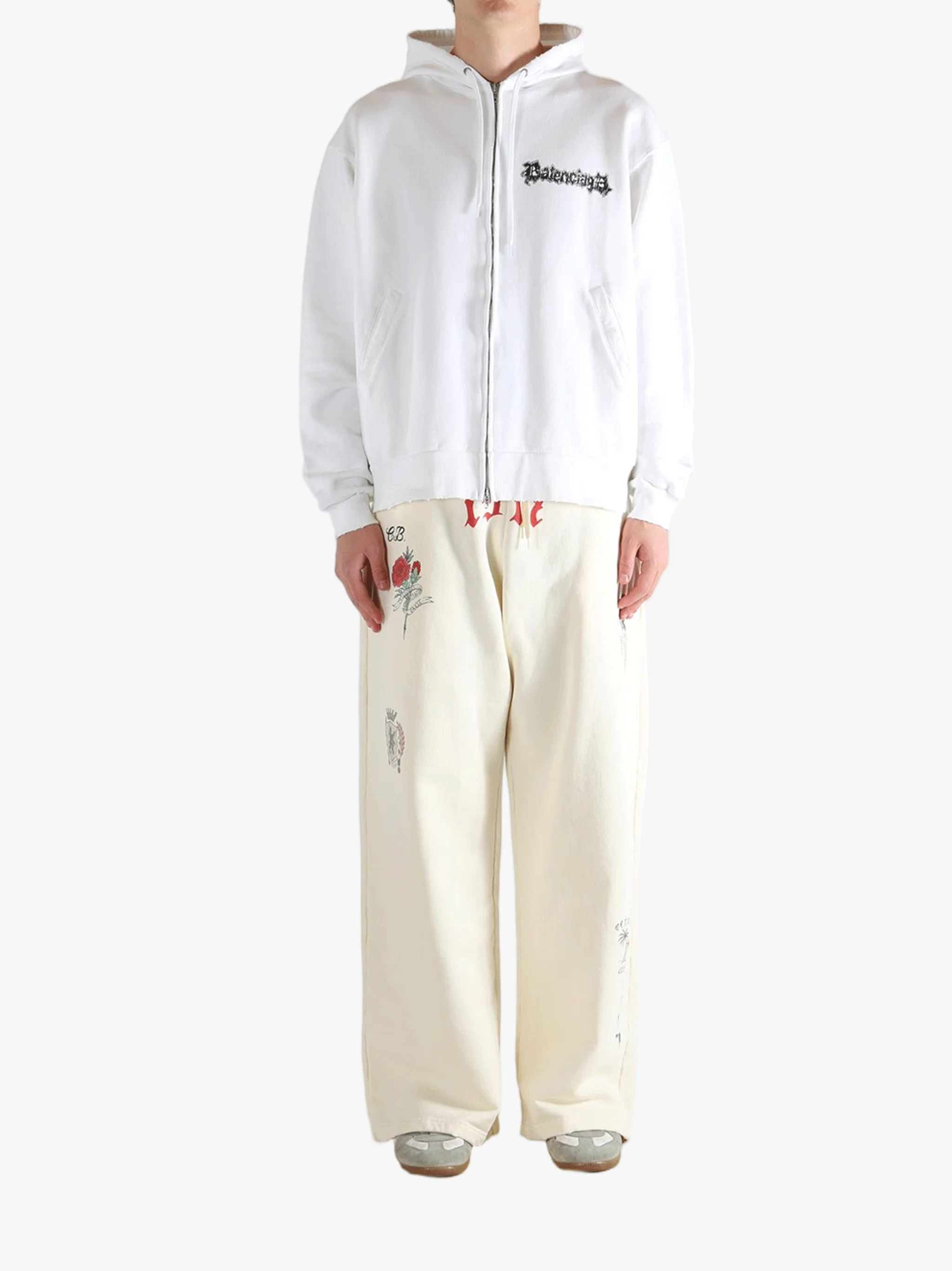 BALENCIAGA - Men Oversized Zip-Up Hoodie - Image 4