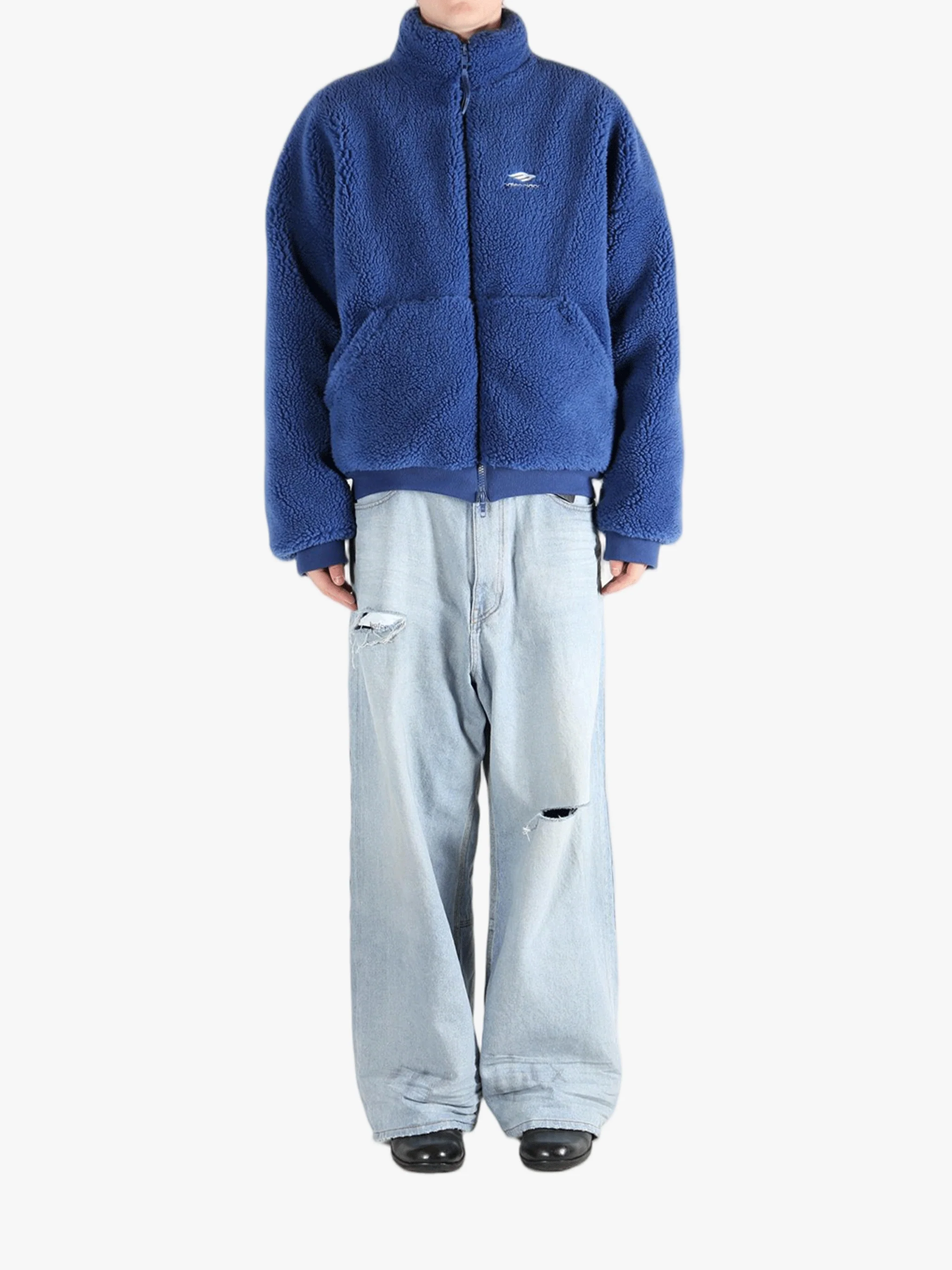 BALENCIAGA - Men Zip Up Stand-Up Collar Jacket - Image 4