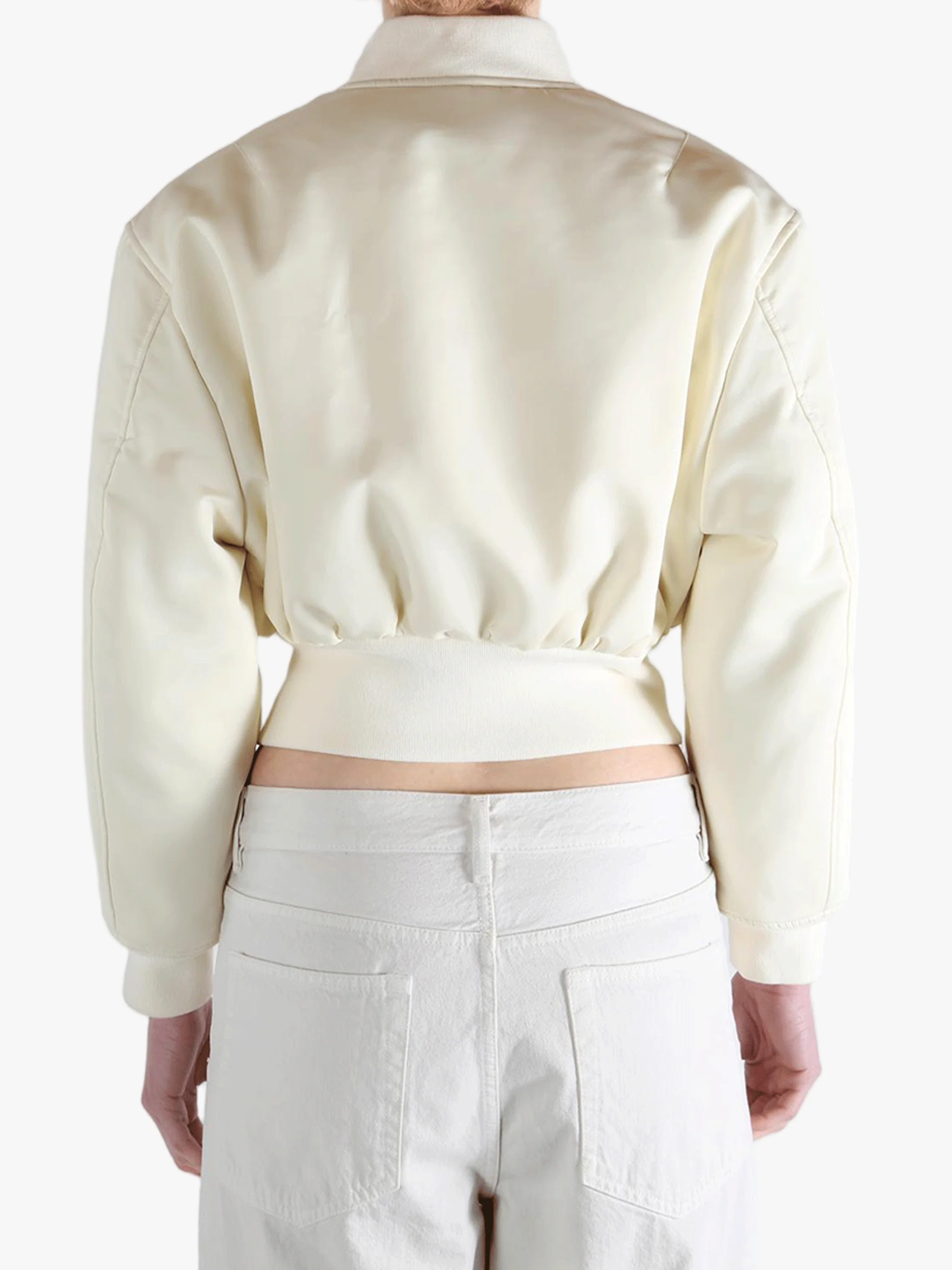 BALENCIAGA - Women Cropped Bomber - Image 3