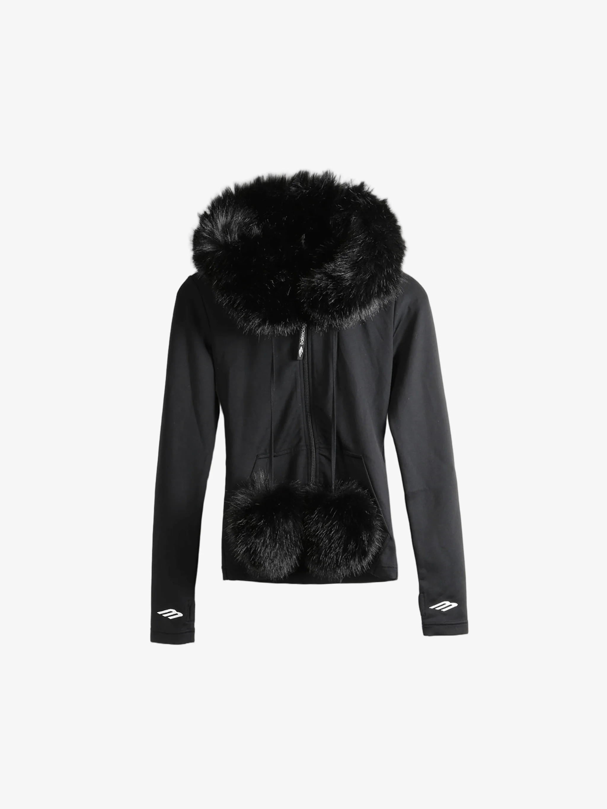 BALENCIAGA - Women Furry Zip-Up Hoodie - Image 4