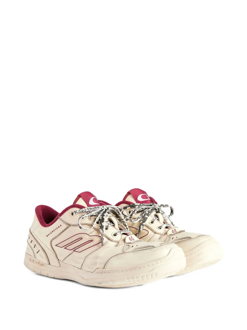 BALENCIAGA - Women Hamptons Medium Worn Out Sneakers - Image 2