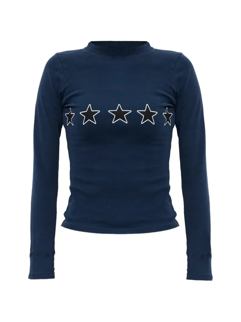 BALENCIAGA - Women L/S Fitted Crew Neck Top - Image 5
