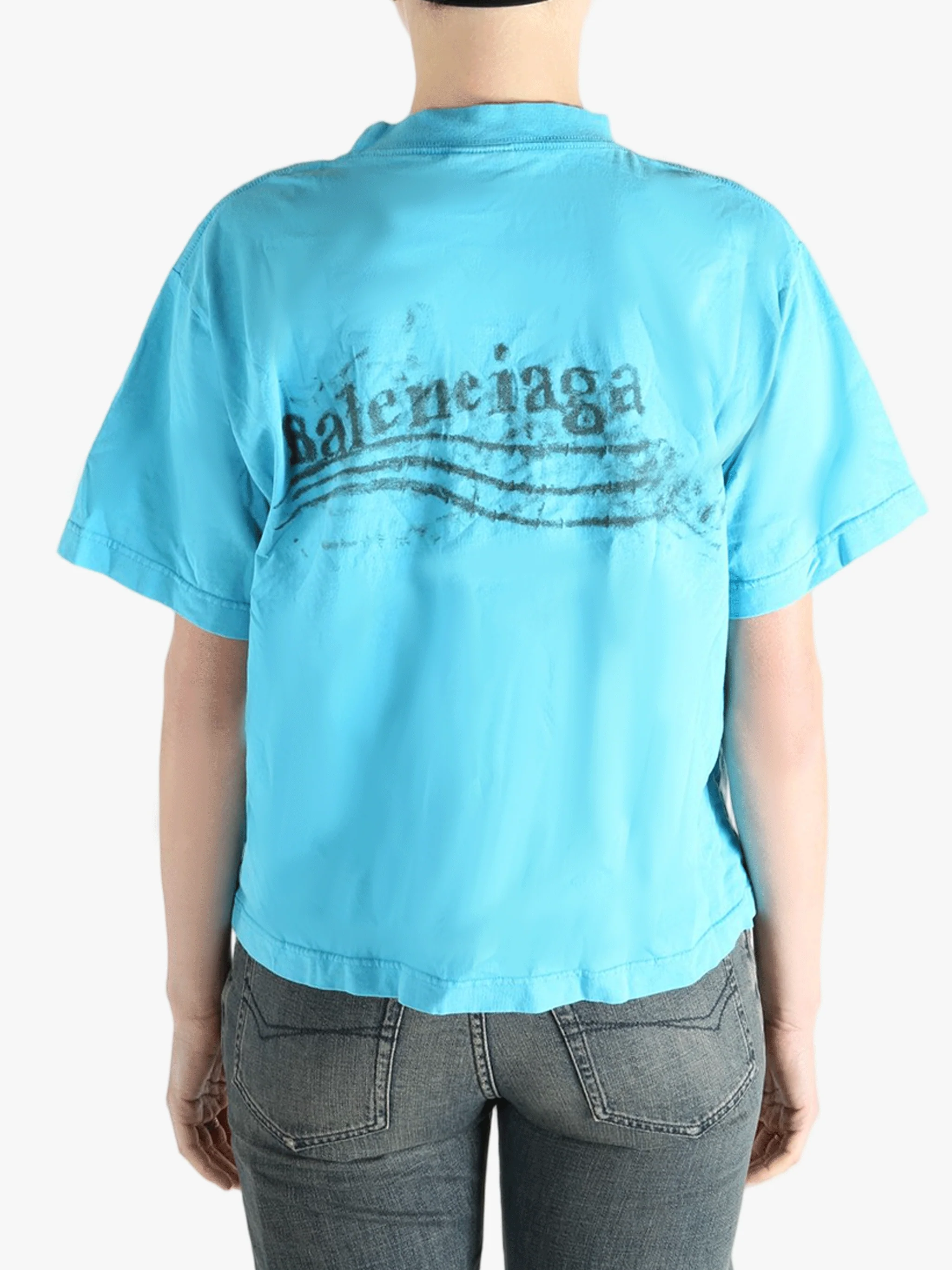 BALENCIAGA - Women Medium Fit T-Shirt - Image 3