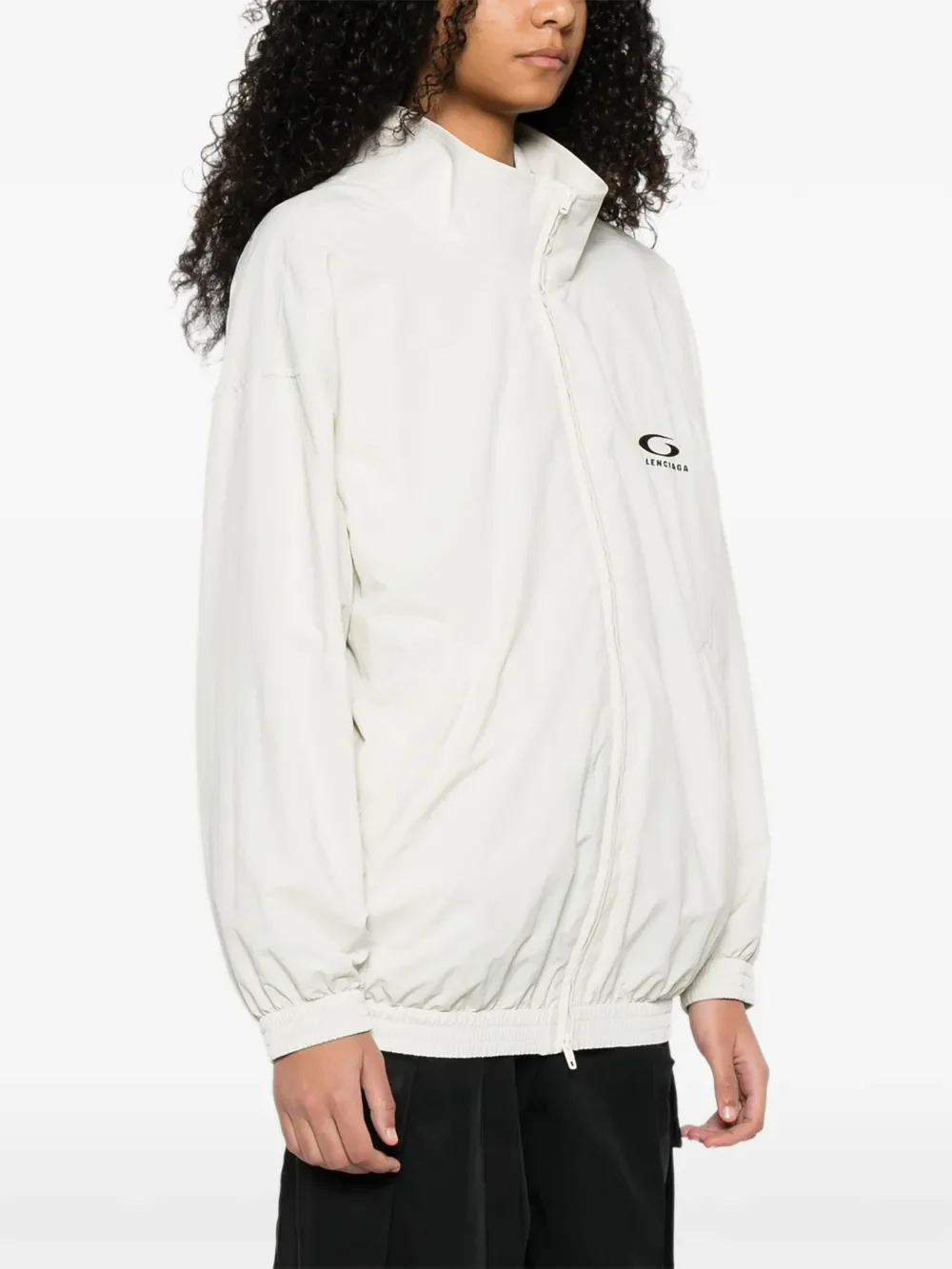 BALENCIAGA - Women Off Shoulder Tracksuit Jacket - Image 2