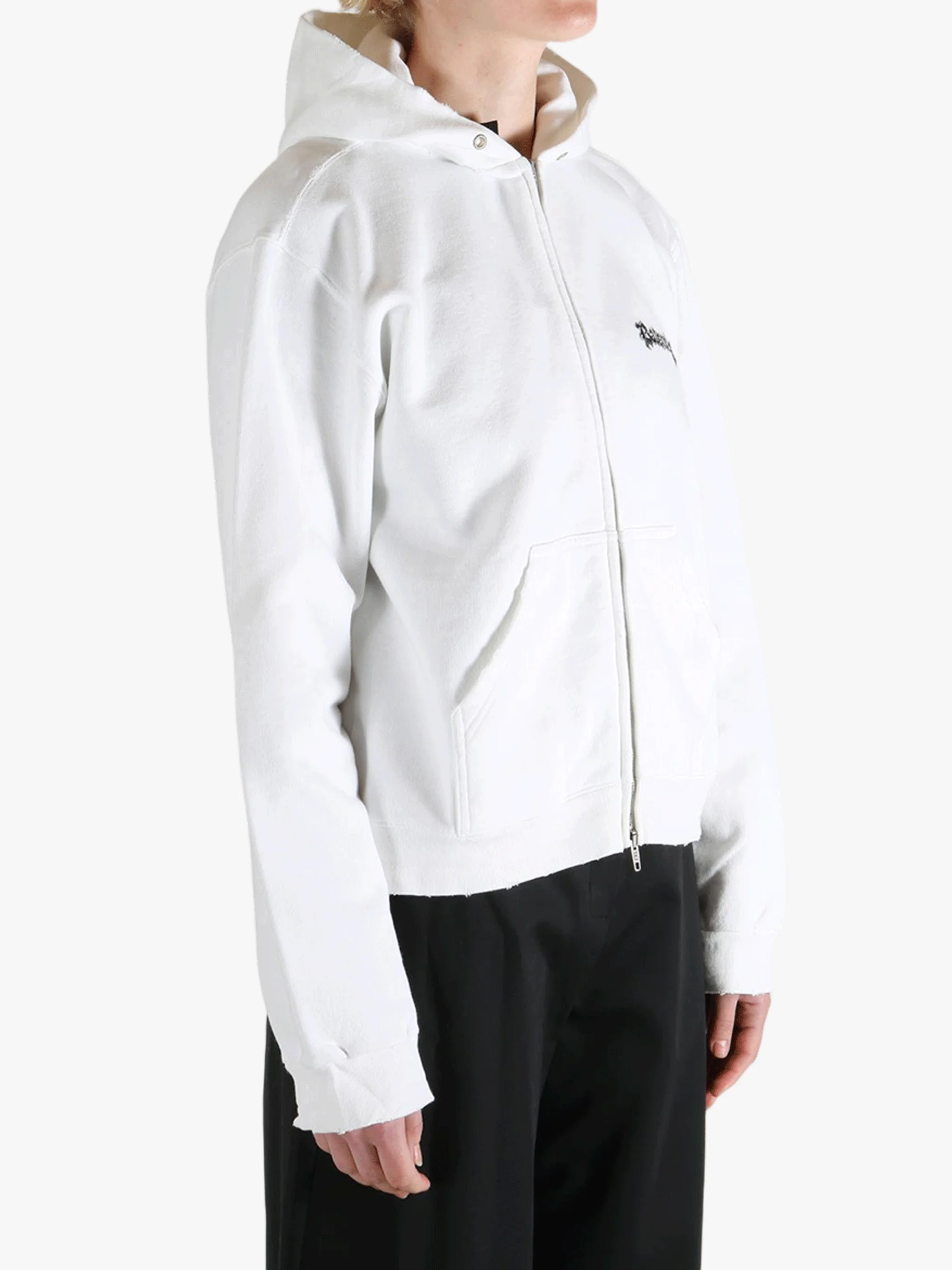 BALENCIAGA - Women Salon de Couture Regular Fit Zip-Up Hoodie - Image 2