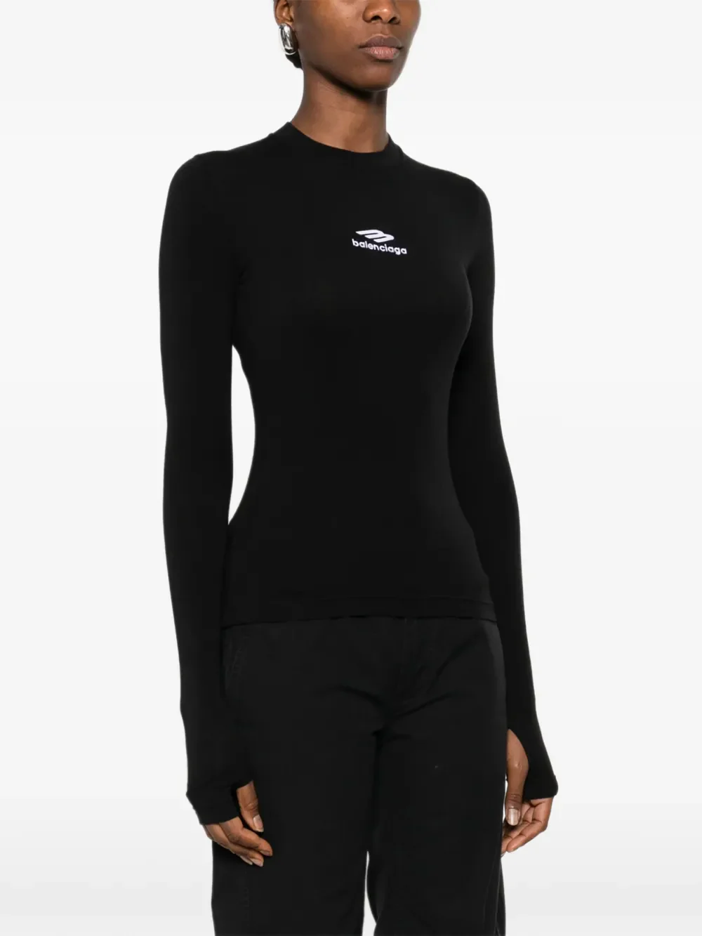 BALENCIAGA - Women Ski Fitted Crewneck Top - Image 2