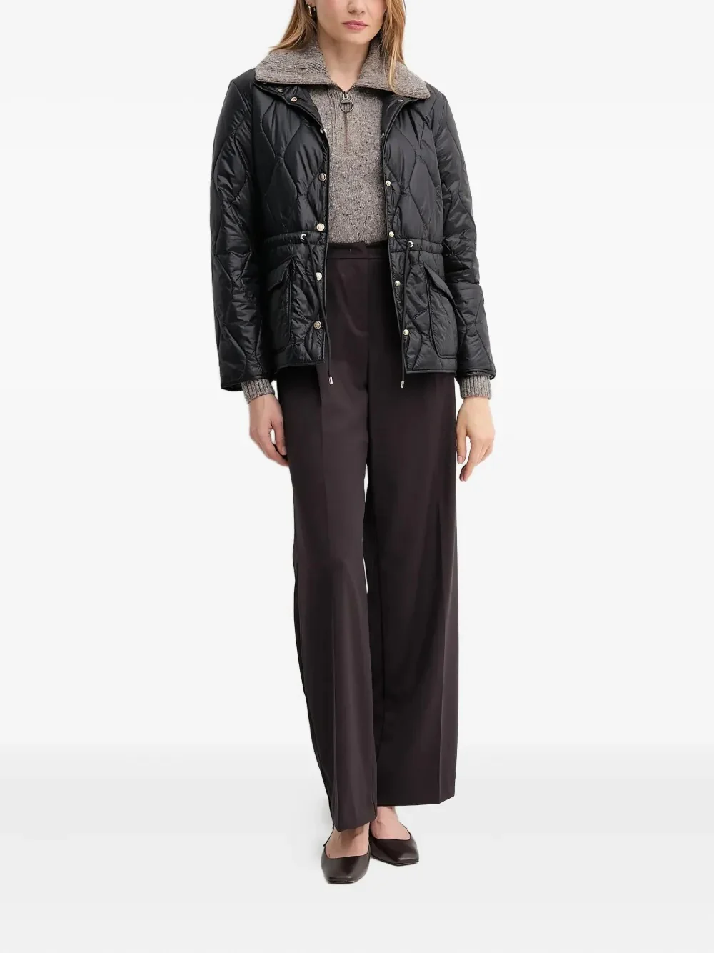 BARBOUR - Women Lavensdale Half Zip Knitted Jumper - Image 3