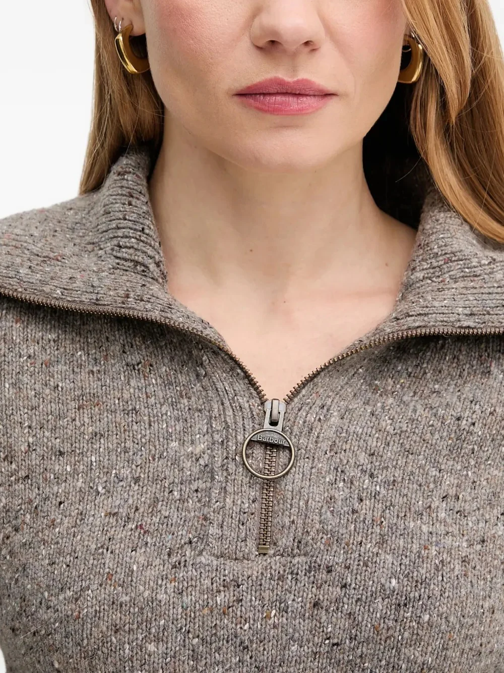 BARBOUR - Women Lavensdale Half Zip Knitted Jumper - Image 4