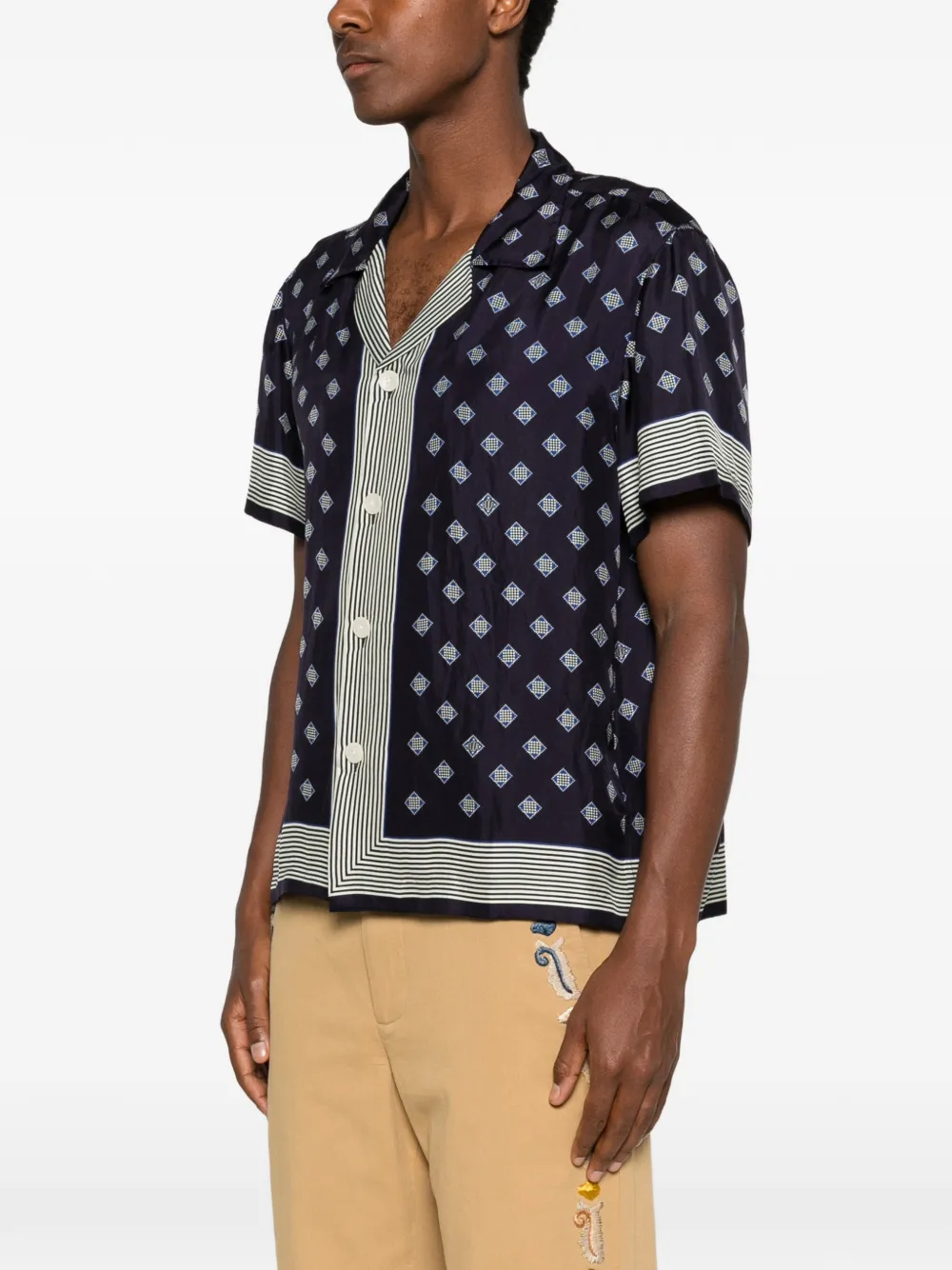 BODE - Men Foyer Diamond Short Sleeve Shirt - Image 2