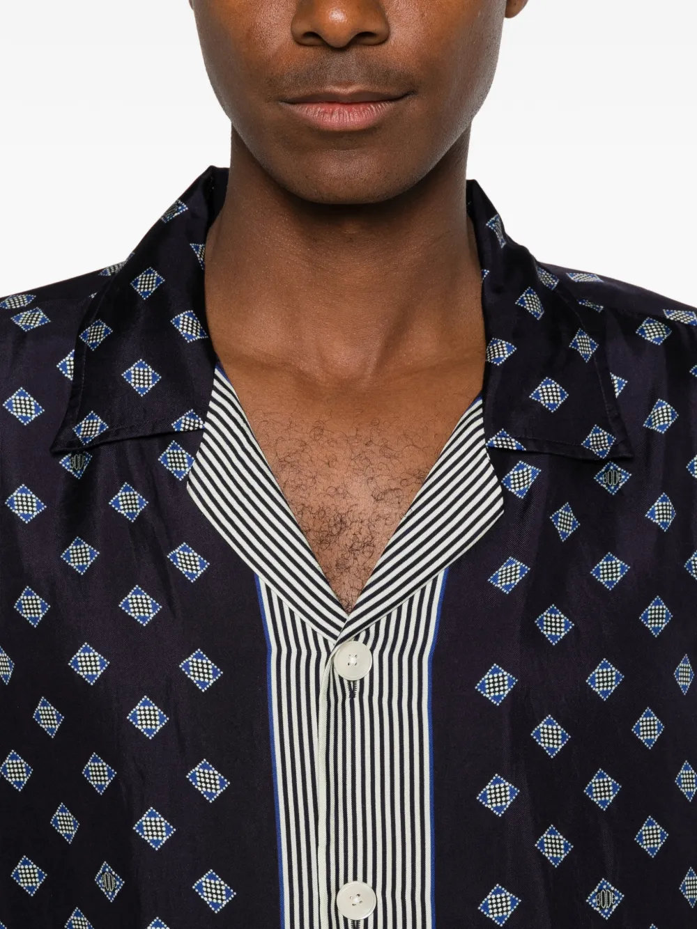BODE - Men Foyer Diamond Short Sleeve Shirt - Image 4