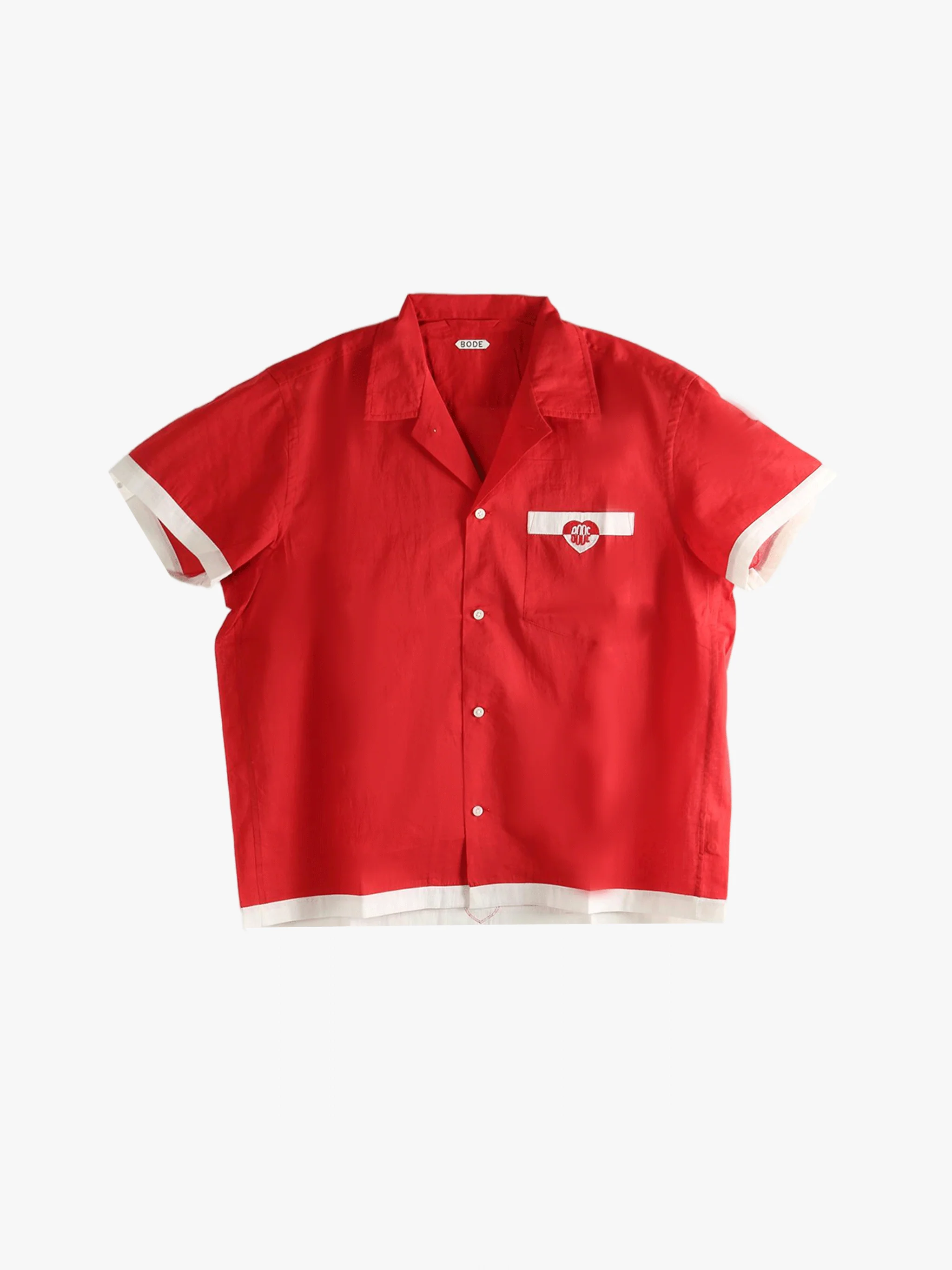 BODE - Men Heart Deco Short Sleeve Shirt - Image 5