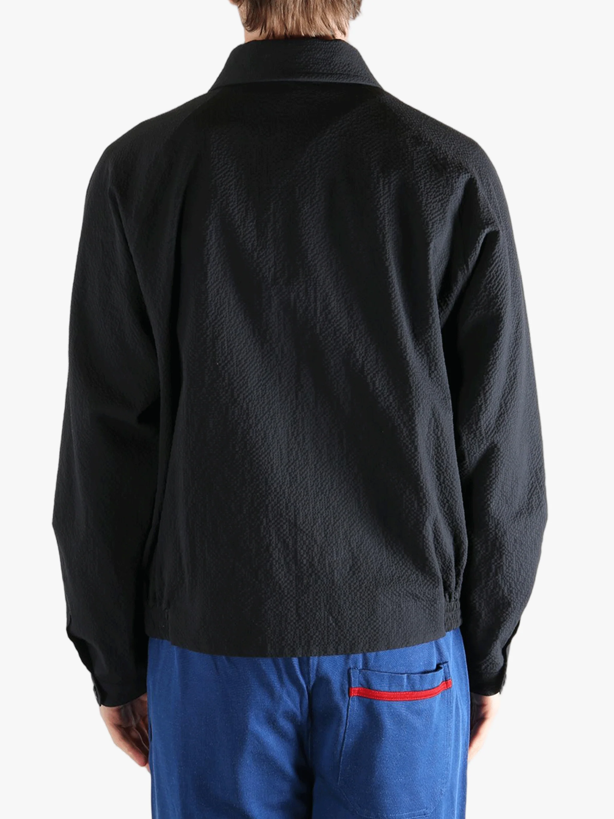 BODE - Men Seersucker Coach's Jacket - Image 3