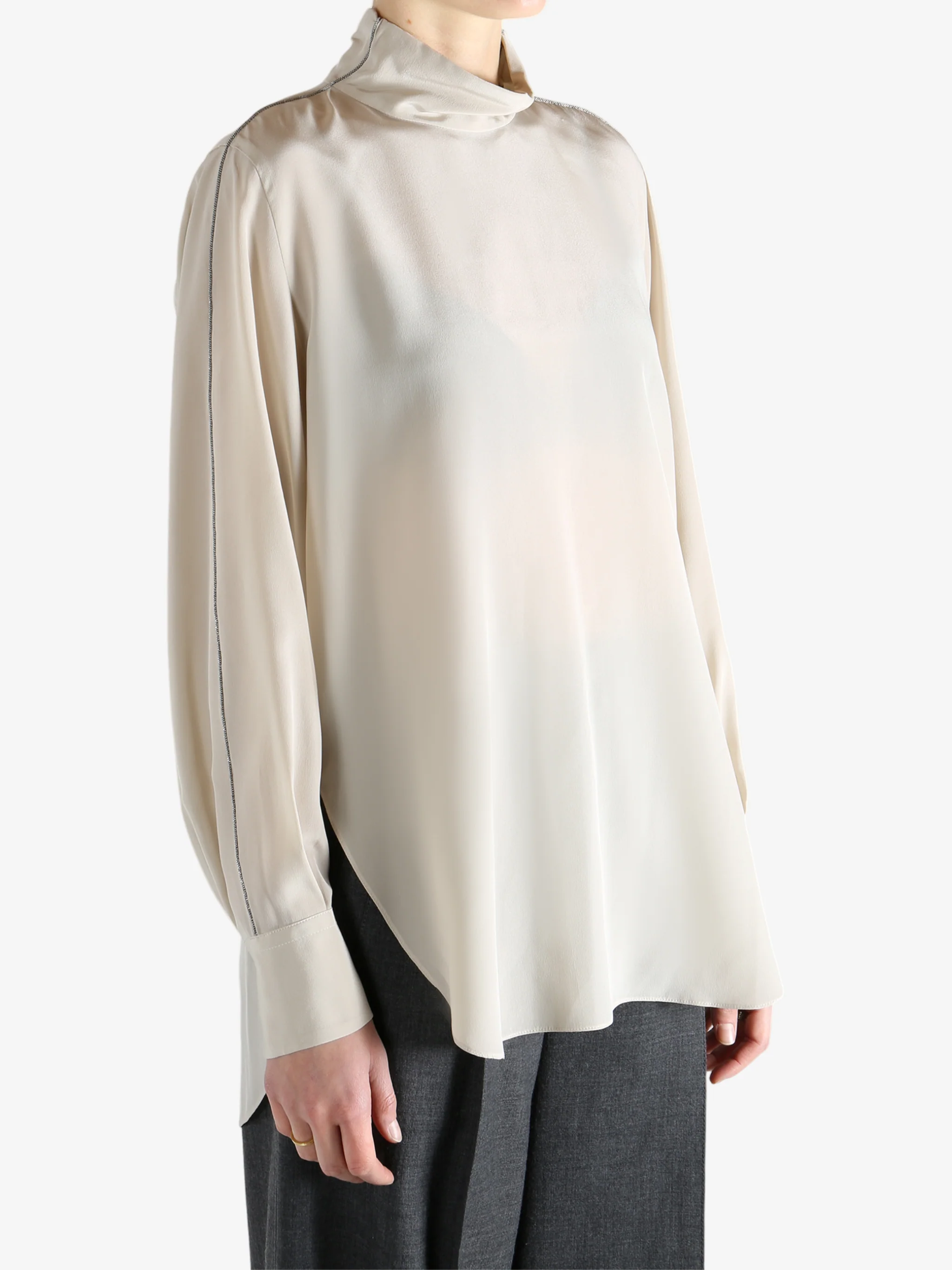 BRUNELLO CUCINELLI - Women Long Sheeve T-Shirt - Image 2