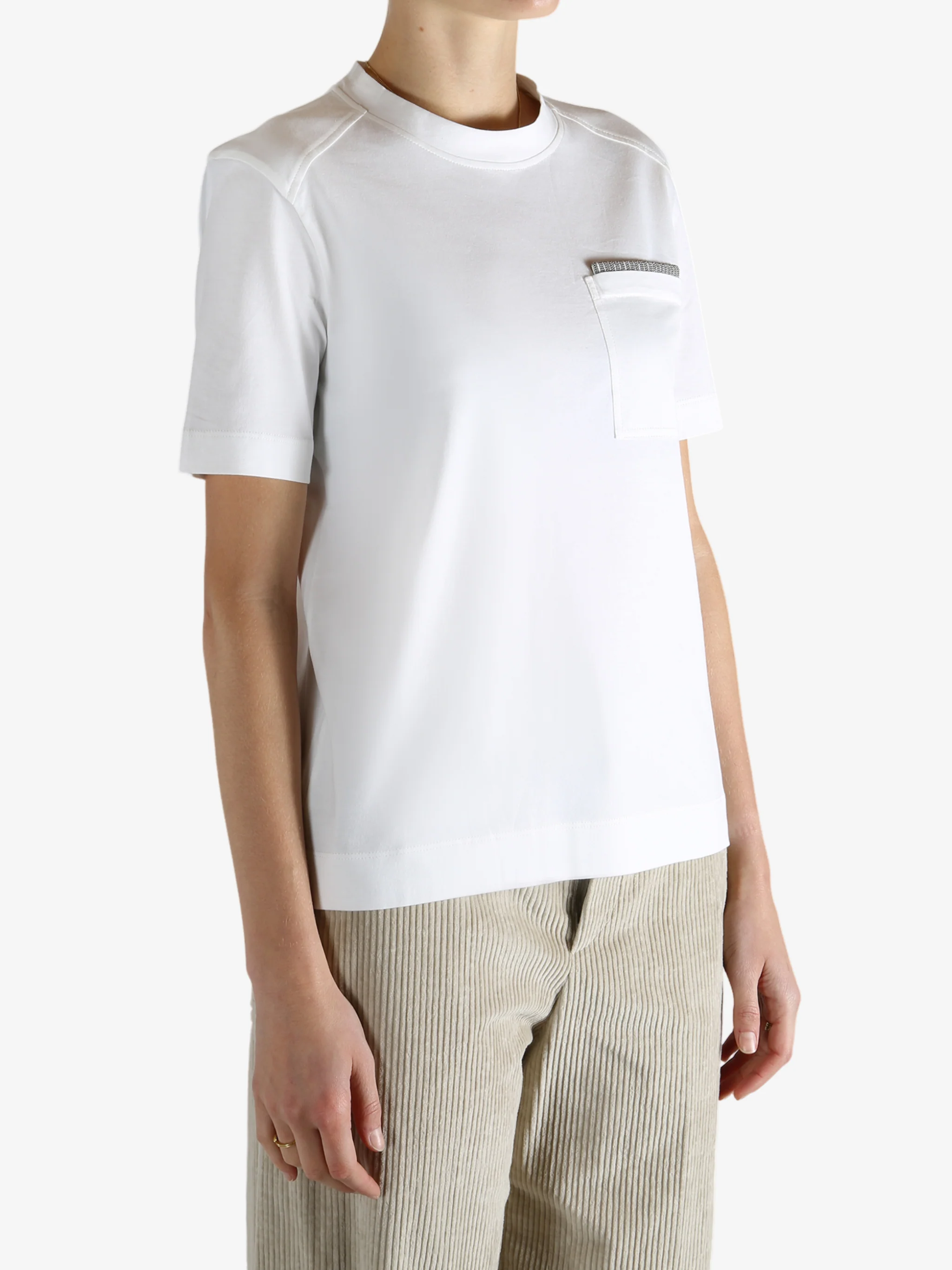 BRUNELLO CUCINELLI - Women T-Shirt With Pocket - Image 2