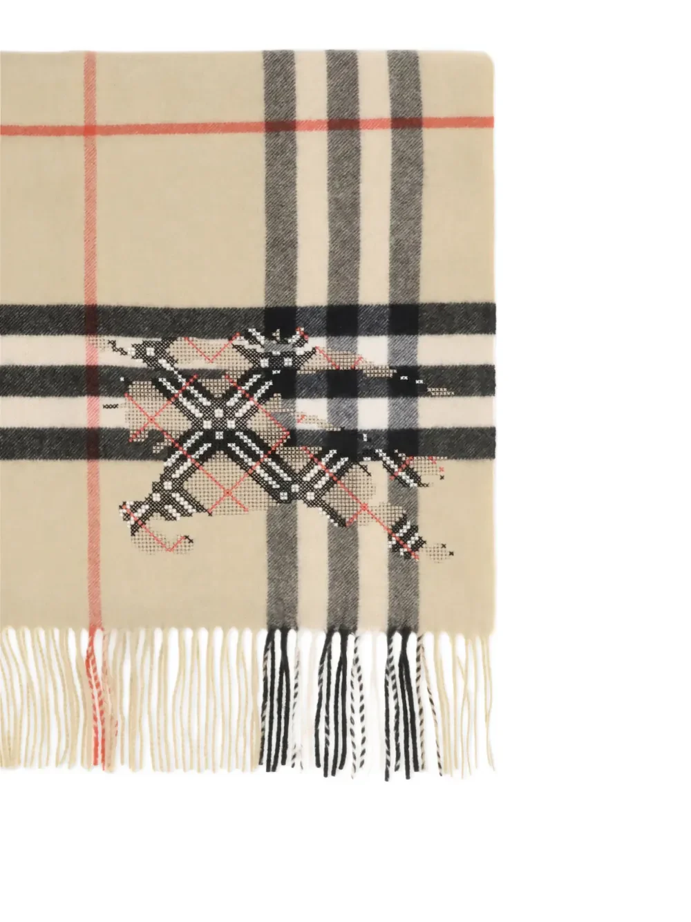 BURBERRY - Unisex Mu G Check EKD X Stitch Scarf