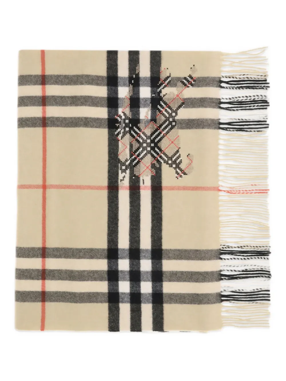 BURBERRY - Unisex Mu G Check EKD X Stitch Scarf - Image 2