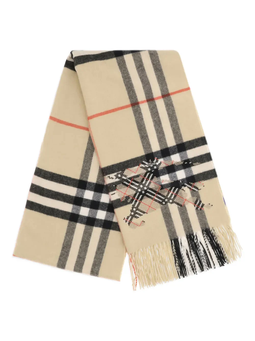 BURBERRY - Unisex Mu G Check EKD X Stitch Scarf - Image 3