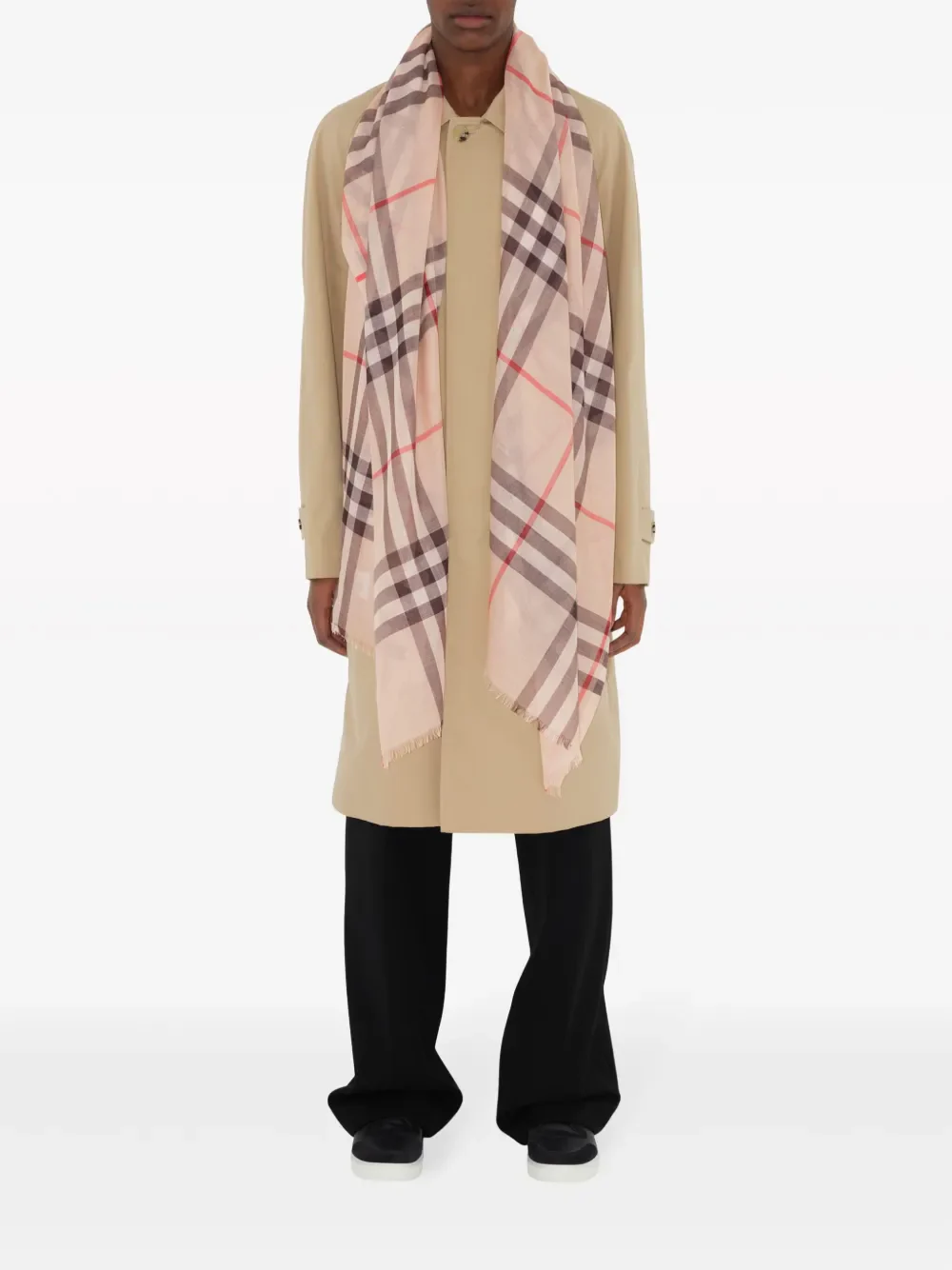 BURBERRY - Unisex Mu Gentleman Check Scarf - Image 2