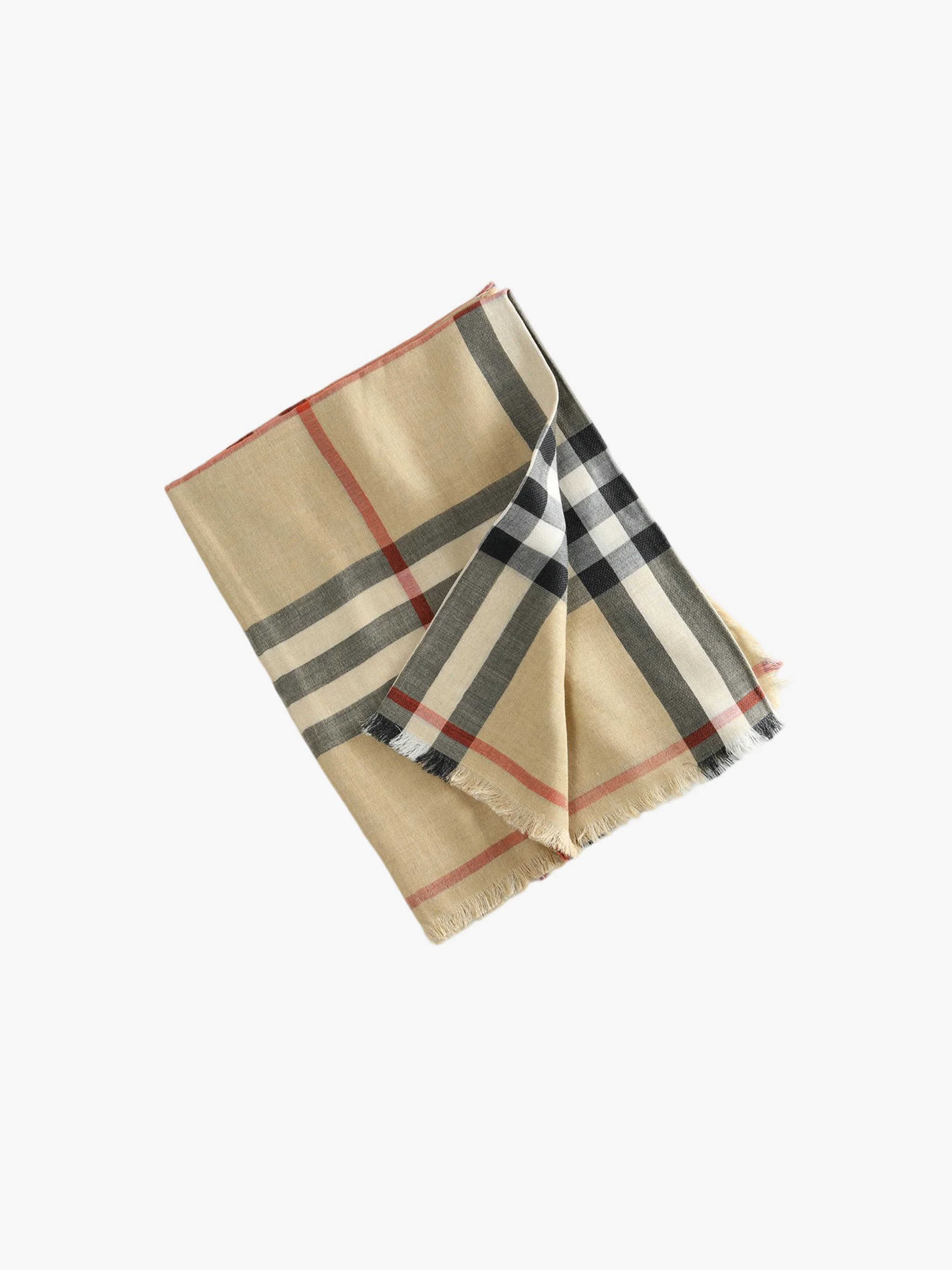BURBERRY - Women Mu Large Check Gauze Scarf - Image 2