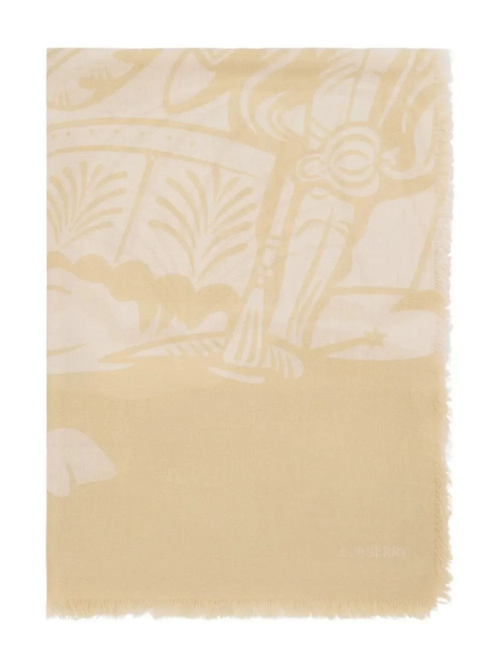 BURBERRY - Women Wide EKD Wool Scarf - Image 3