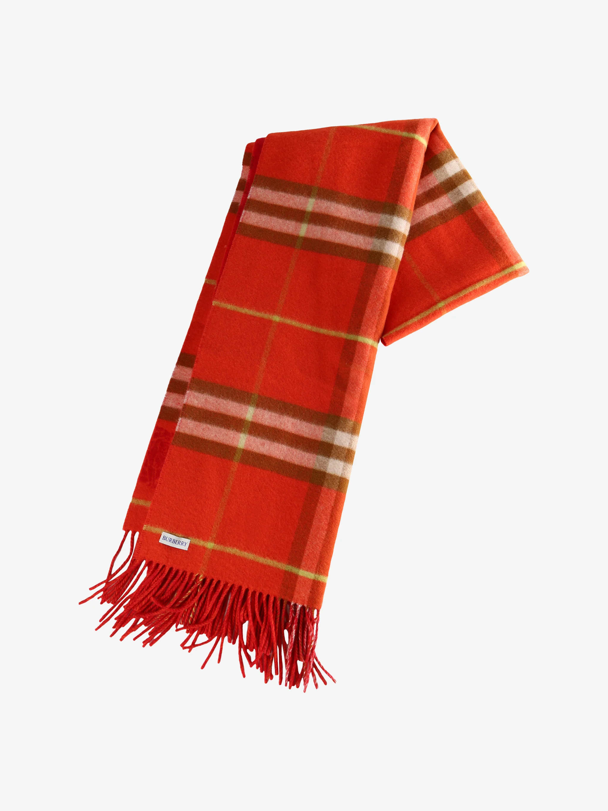 BURBERRY - Unisex Wide Check Cashmere Scarf