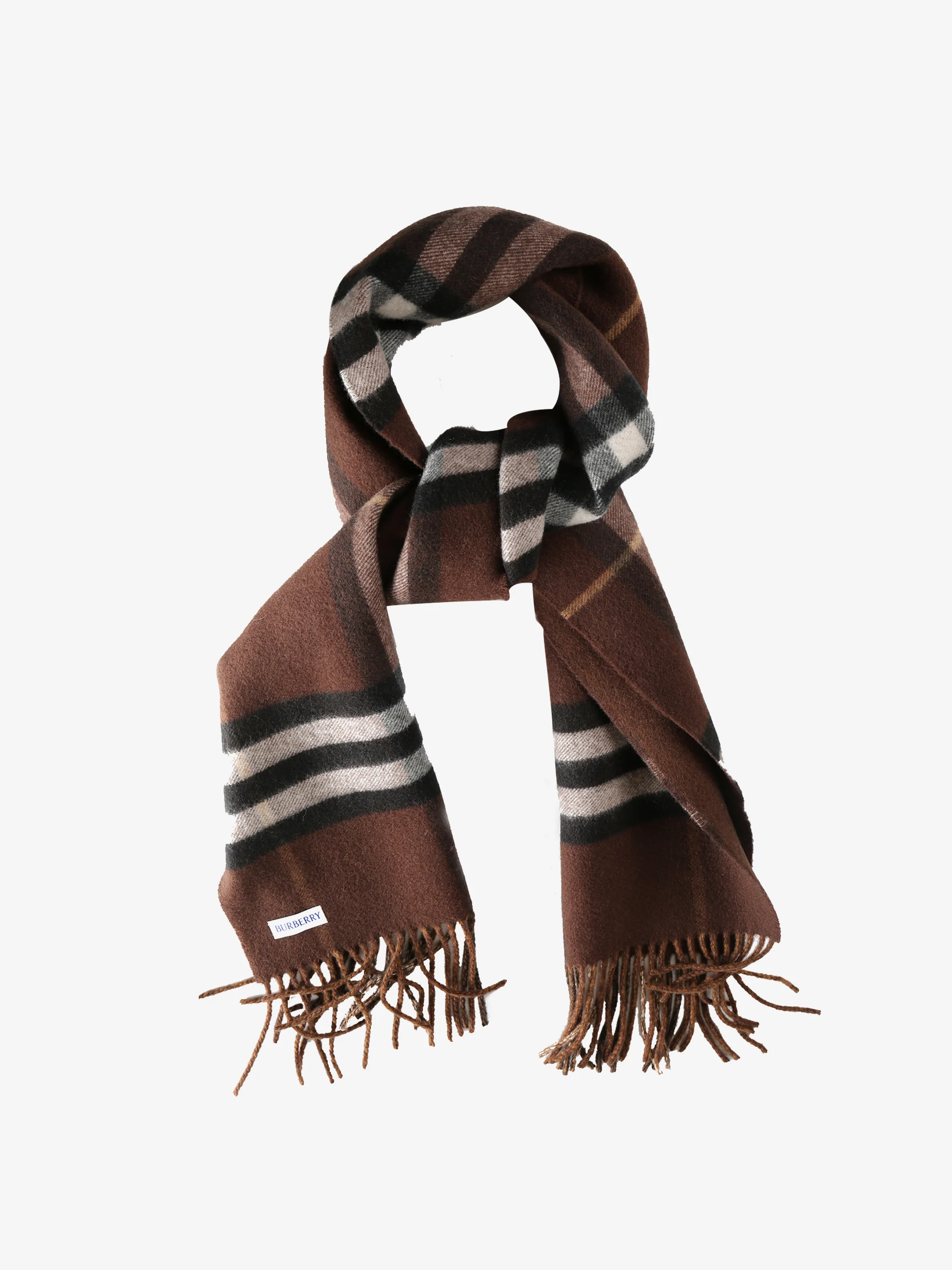 BURBERRY - Unisex Reversible EKD Check Cashmere Scarf