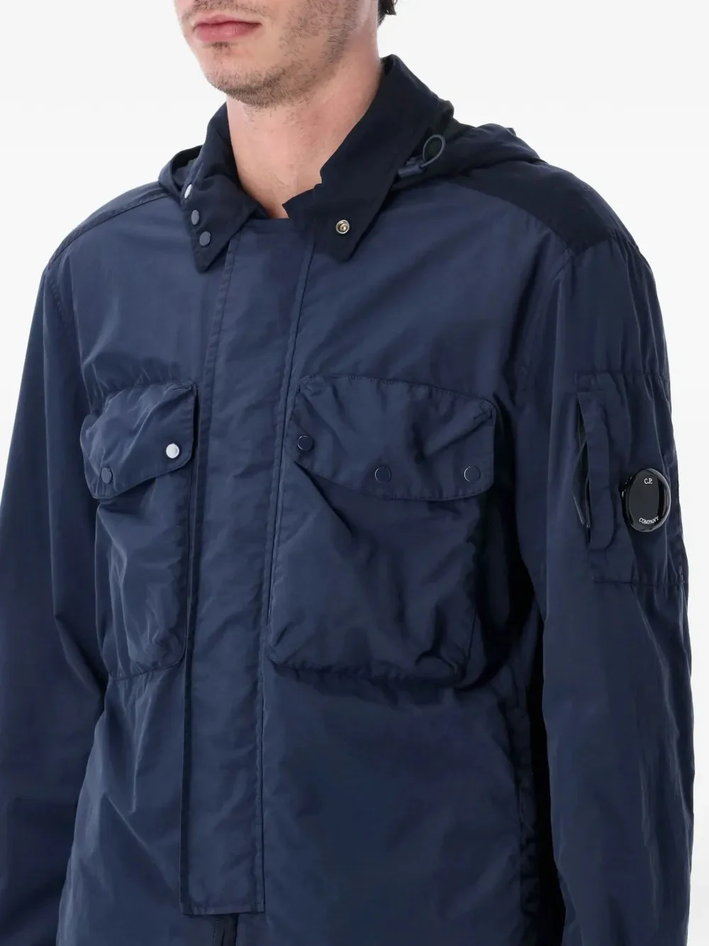 C.P. COMPANY - Men Flatt Nylon Mixed Goggle Overshirt - Image 3