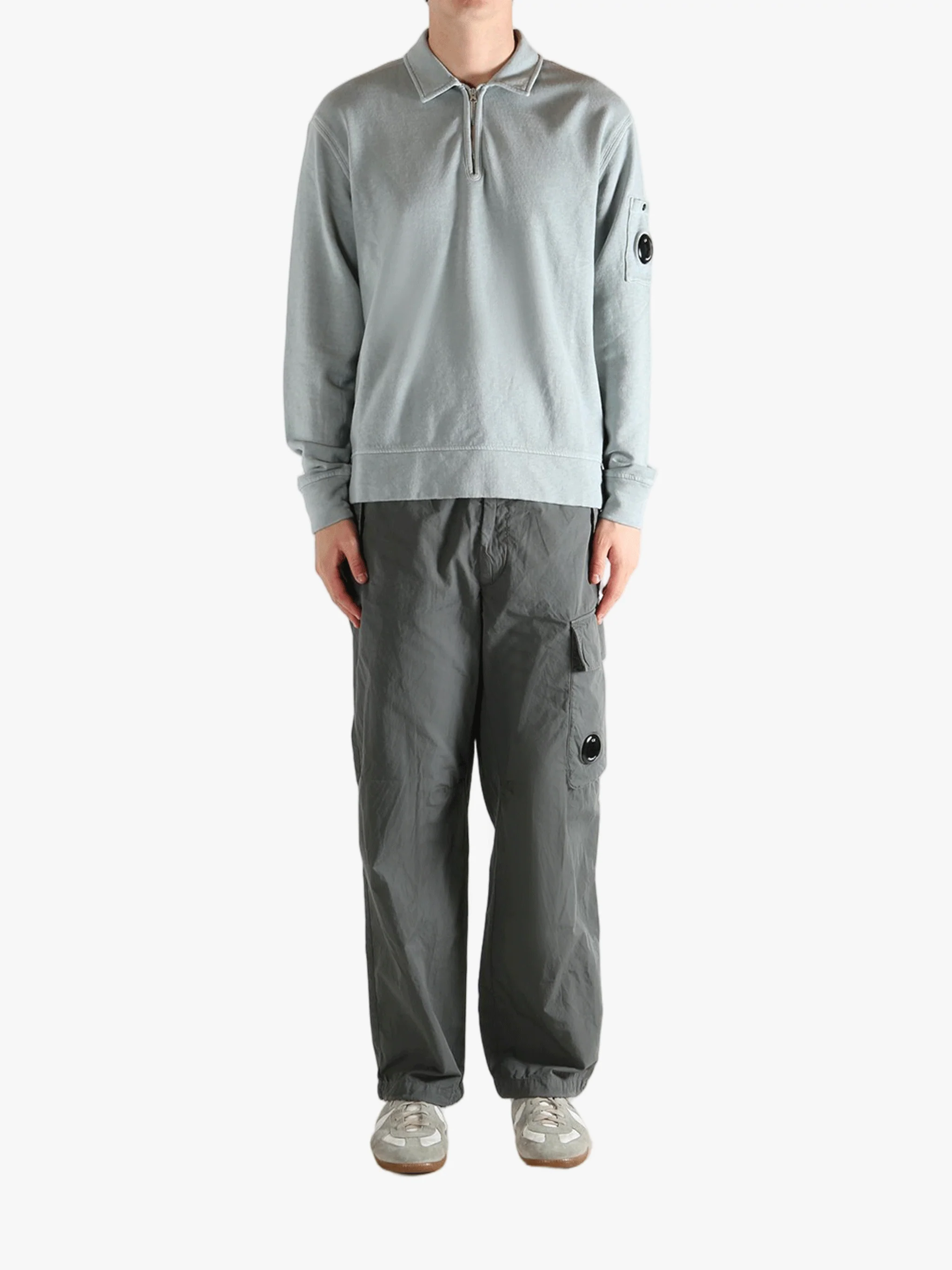C.P. COMPANY - Men Sweatshirts Polo Collar In Malfile' Fleece - Image 4