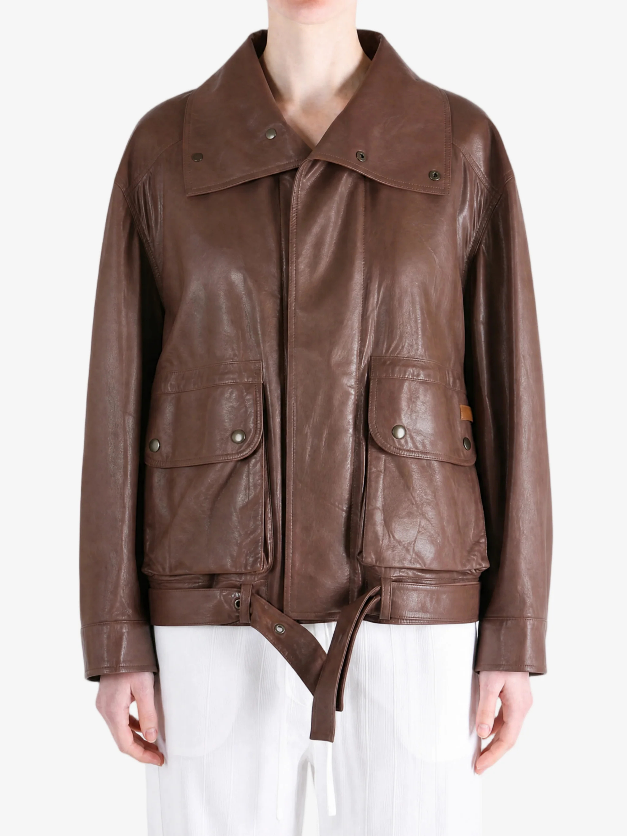 CALVIN KLEIN COLLECTION - Women Isa Leather Jacket